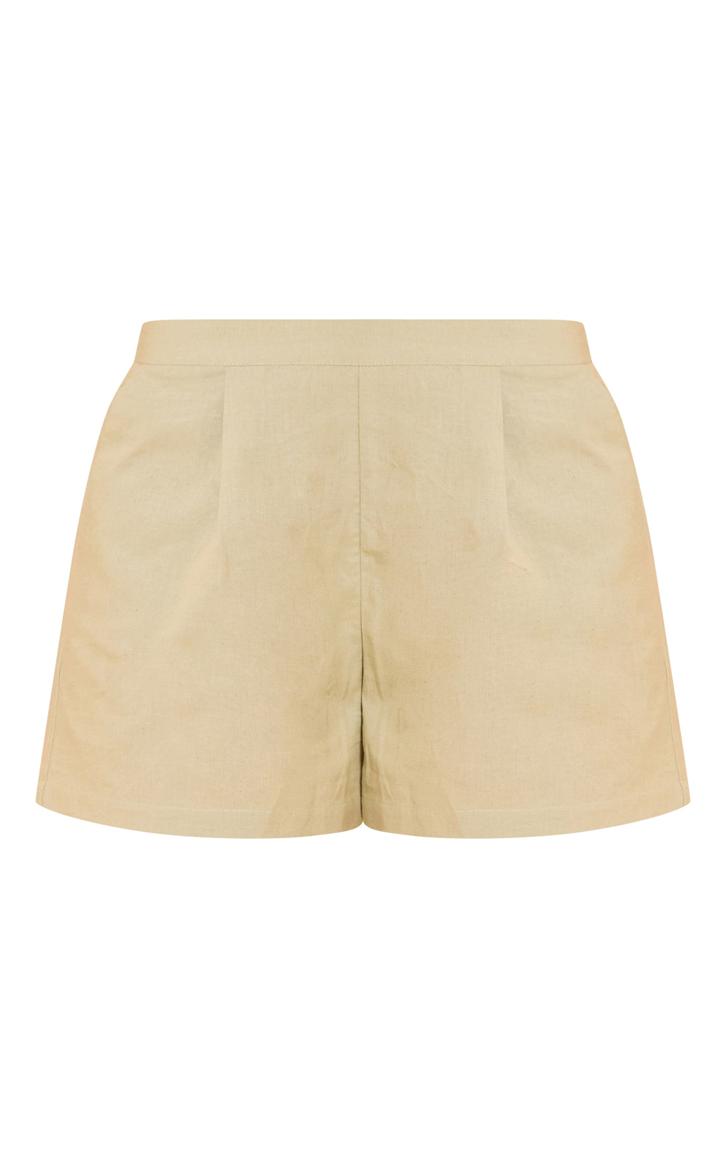 Sage Green Linen Look Oversized Detail Floaty Short