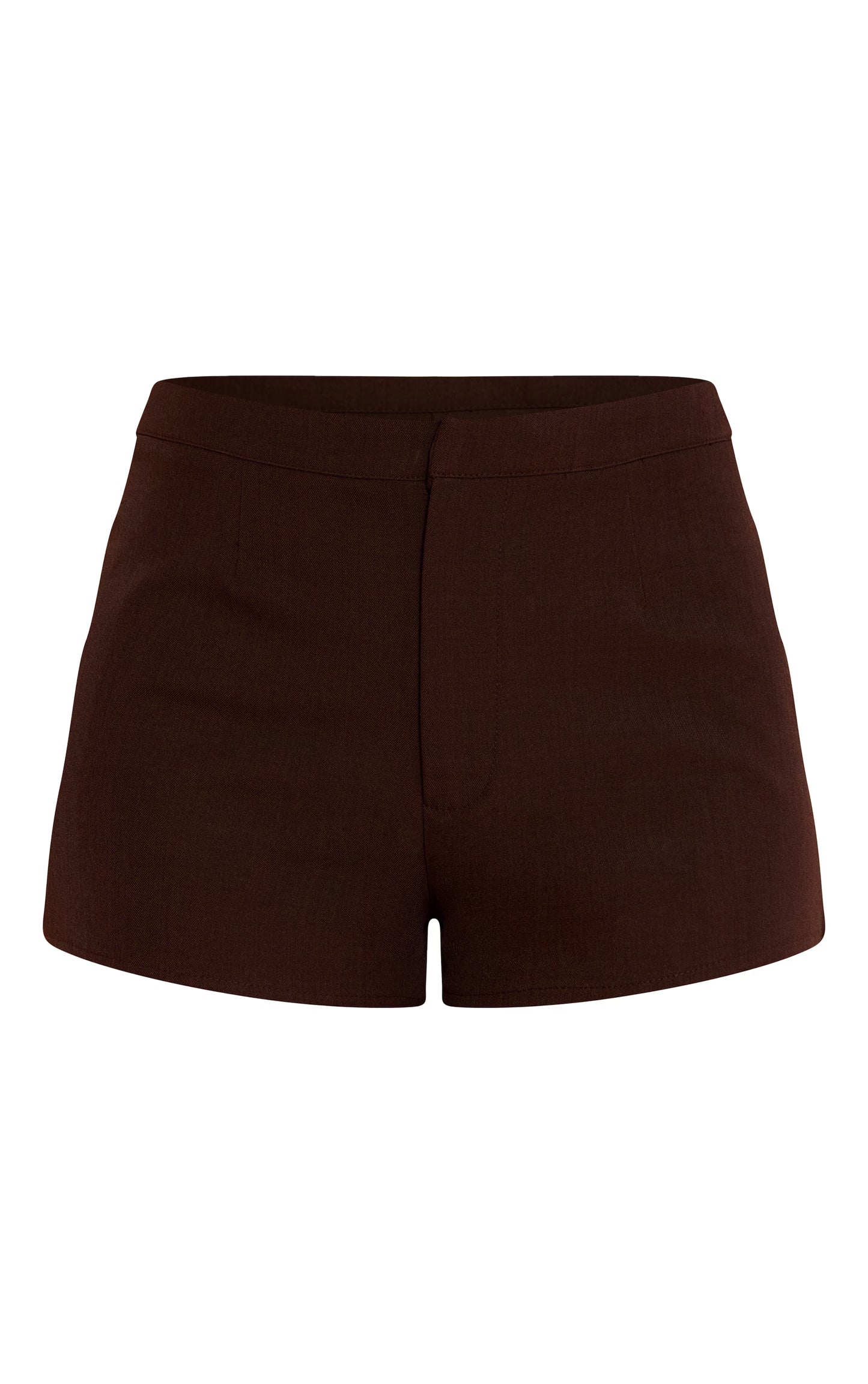 Deep Chocolate Tailored Mini Shorts