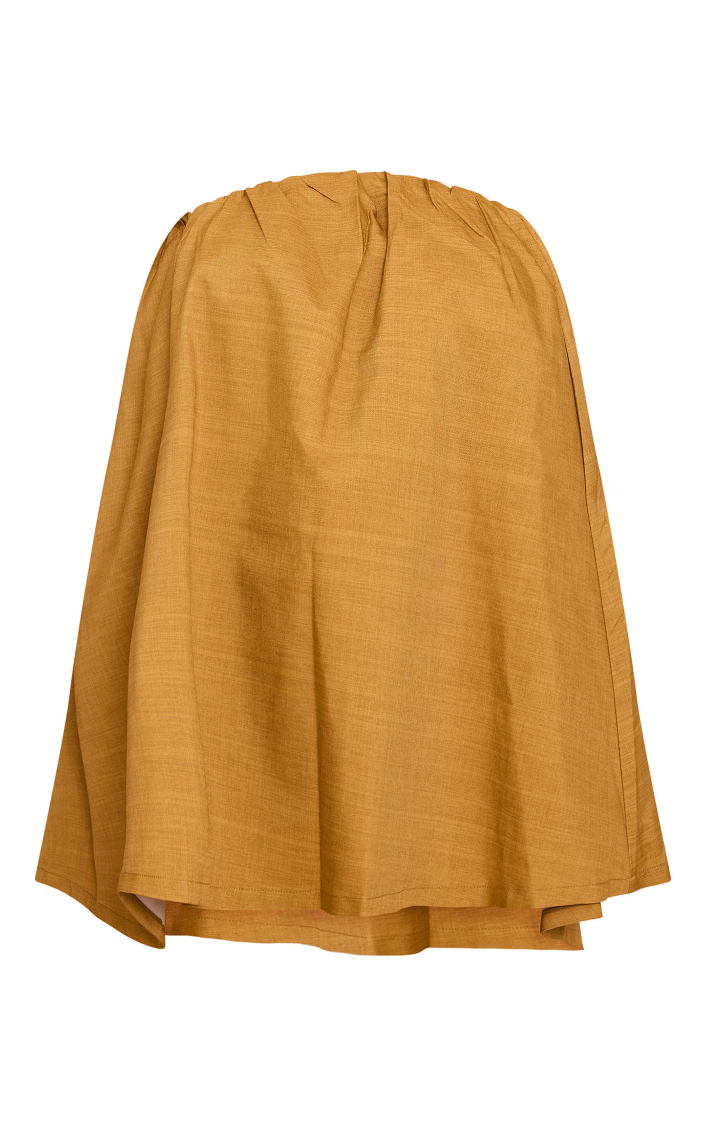 Plus Dark Ochre Bandeau Puffball Dress