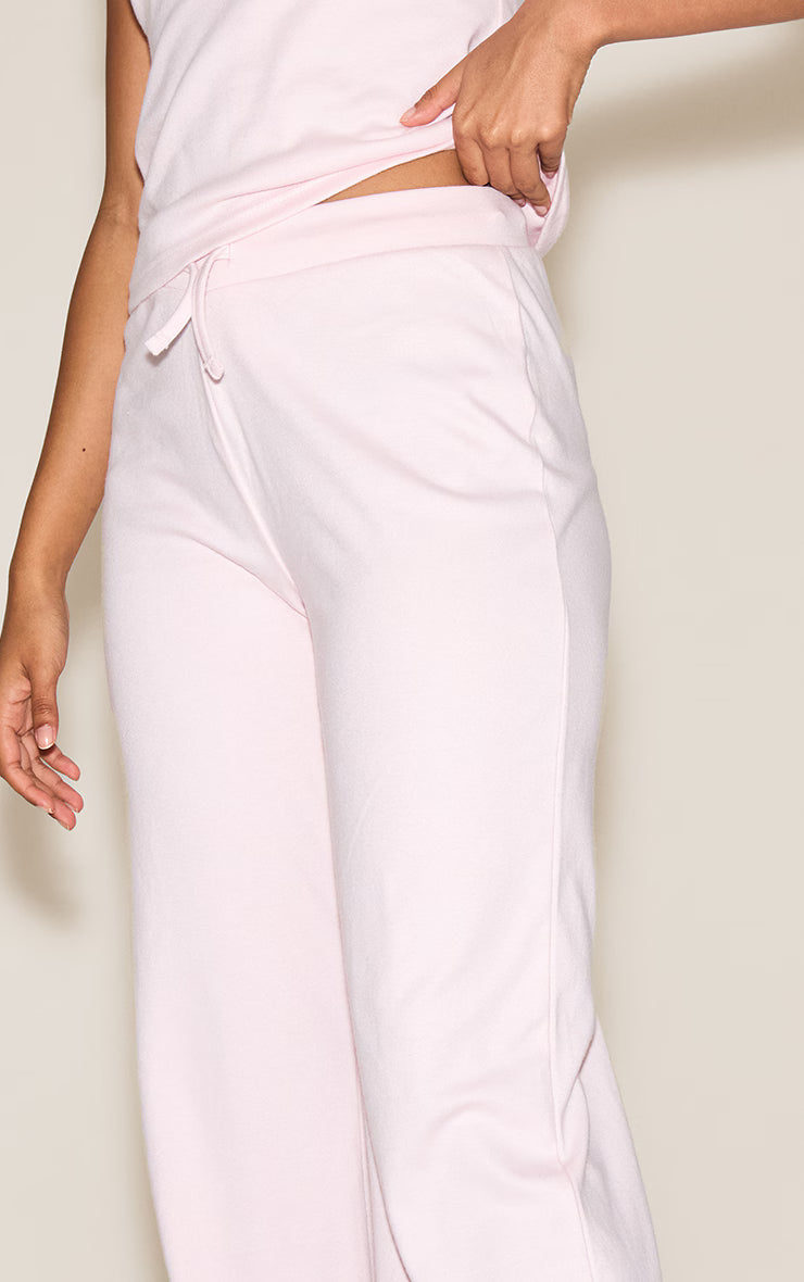 Baby Pink Low Rise Super Soft Skinny Flared Pants