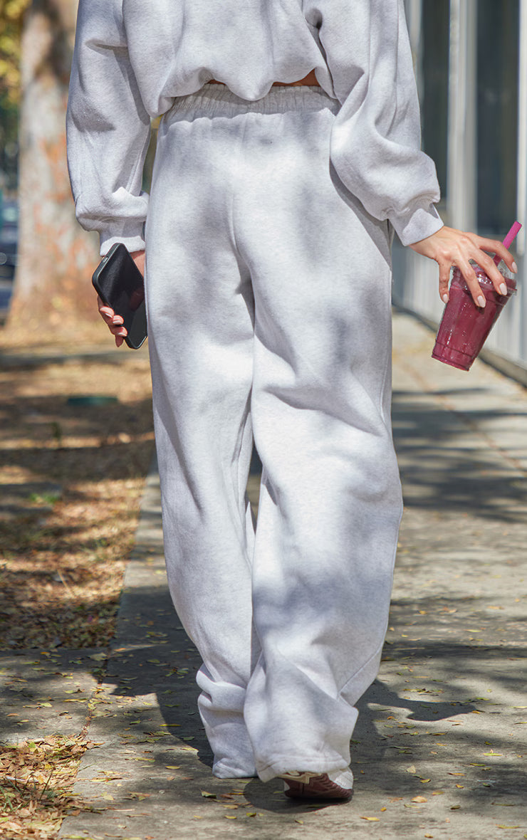 Ash Grey Drawcord Hem Oversized Sweatpants