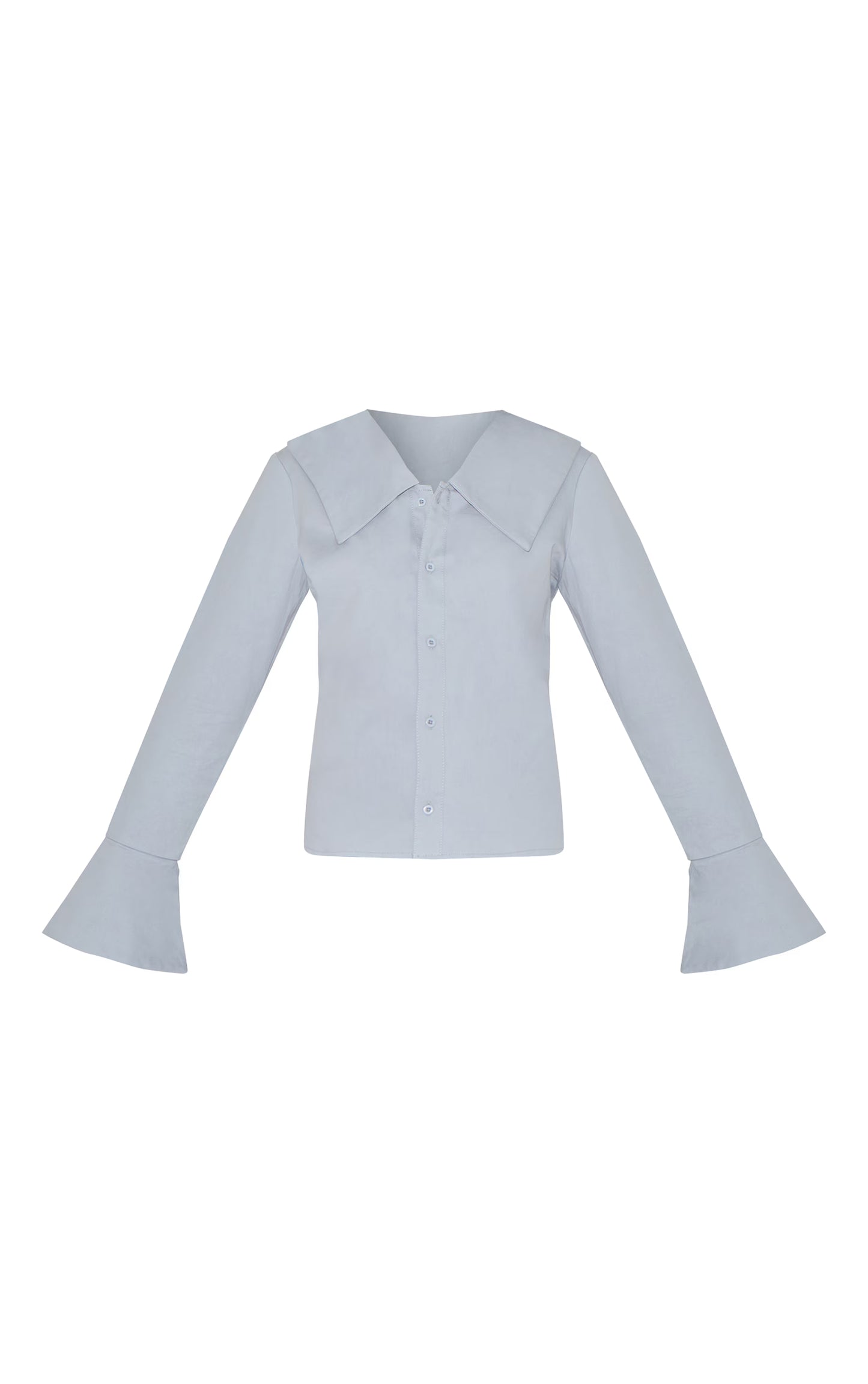 Blue Large Collar Shirt