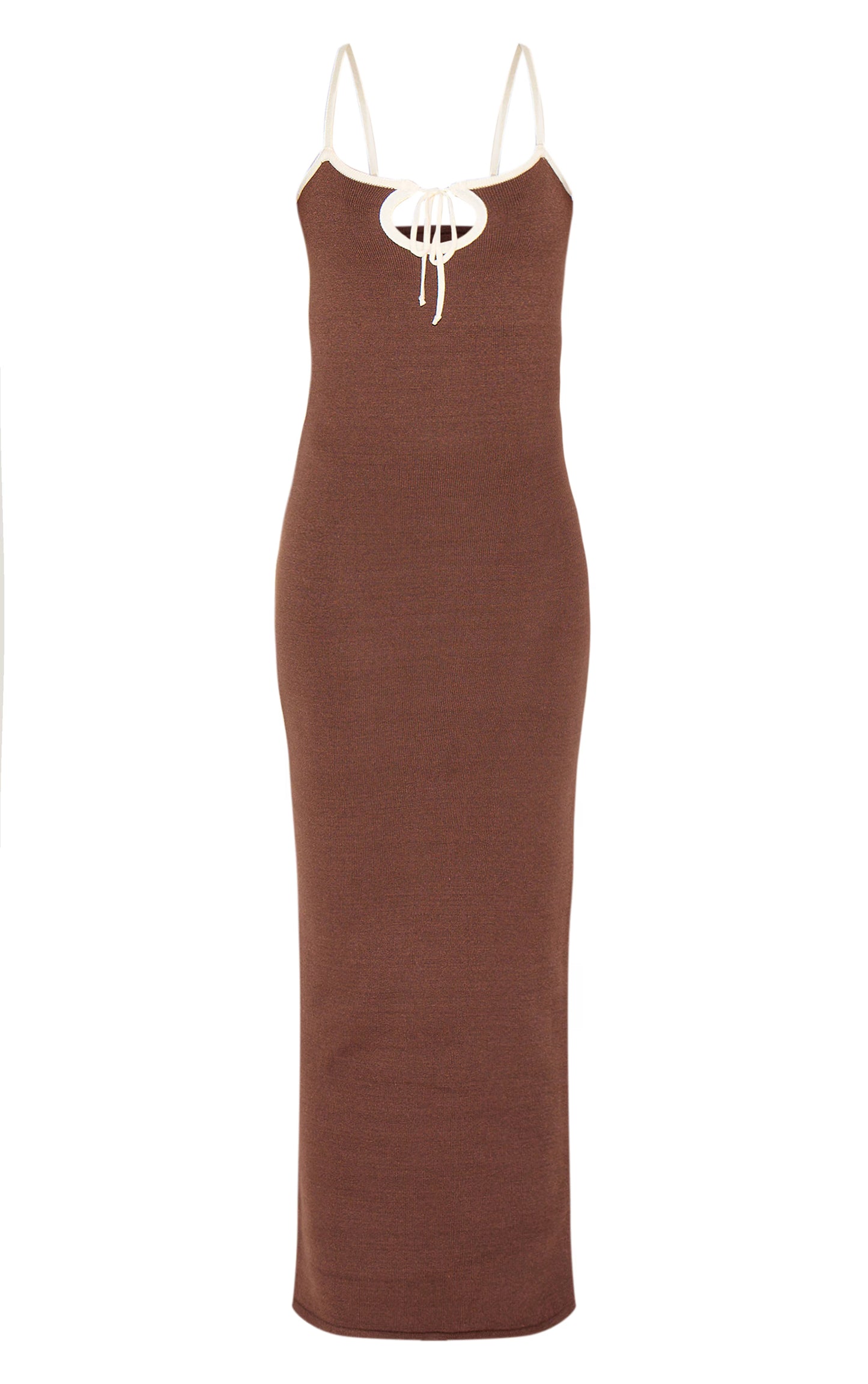 Chocolate Contrast Knit Dress