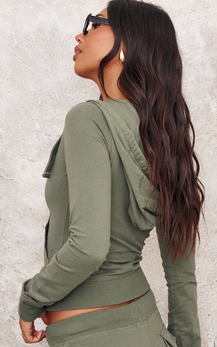 Sea Green Zip Up Fitted Track Top