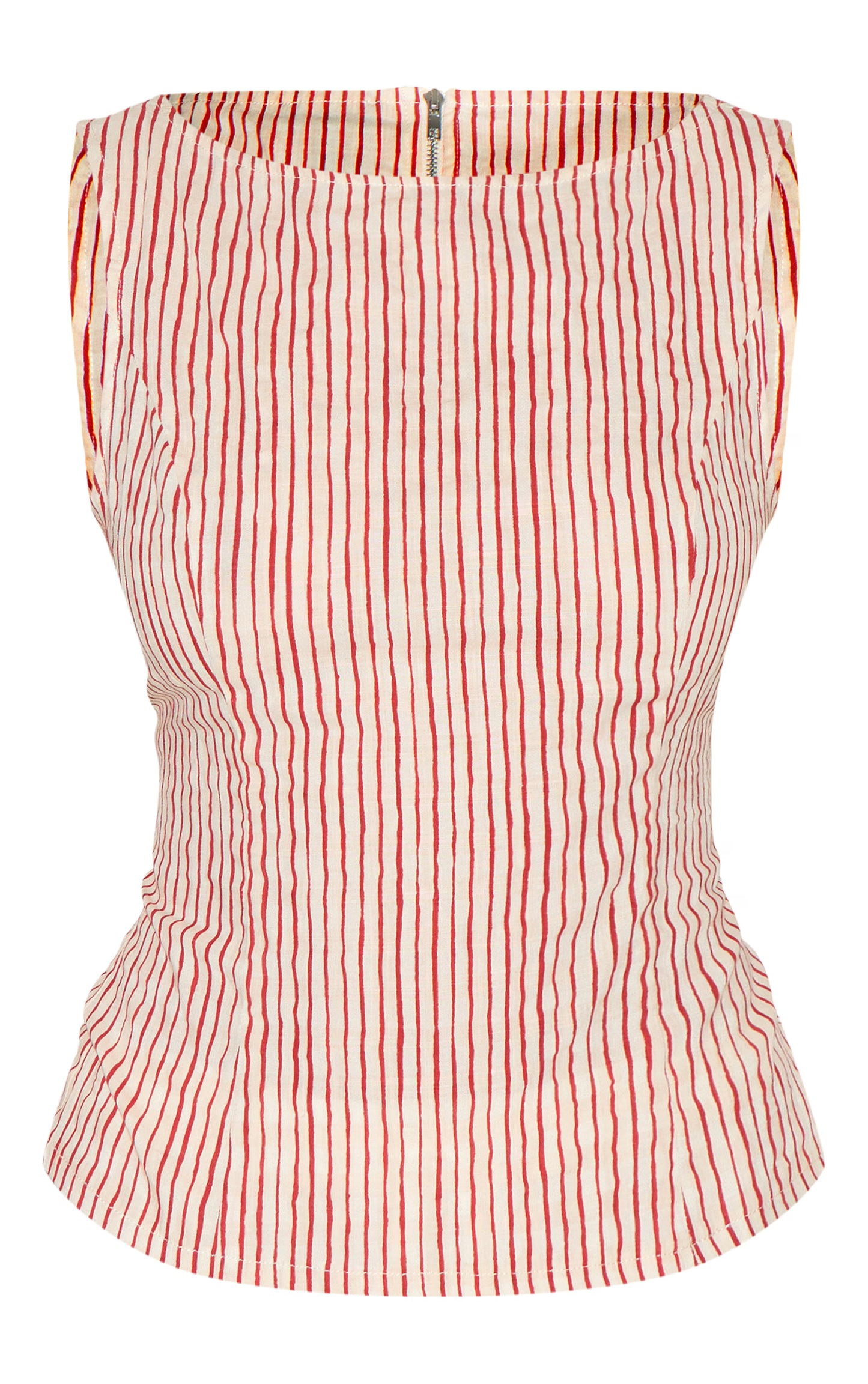 Red Striped Long Top