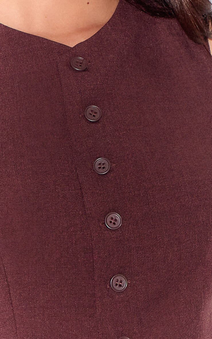 Wine Tailored Woven Vest