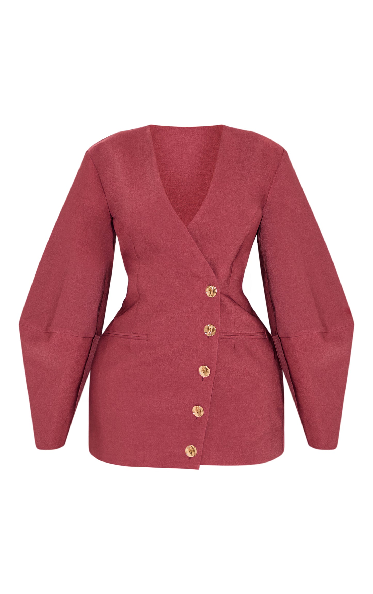 Shape Berry Premium Tailored Cocoon Sleeve A Line Blazer Dress