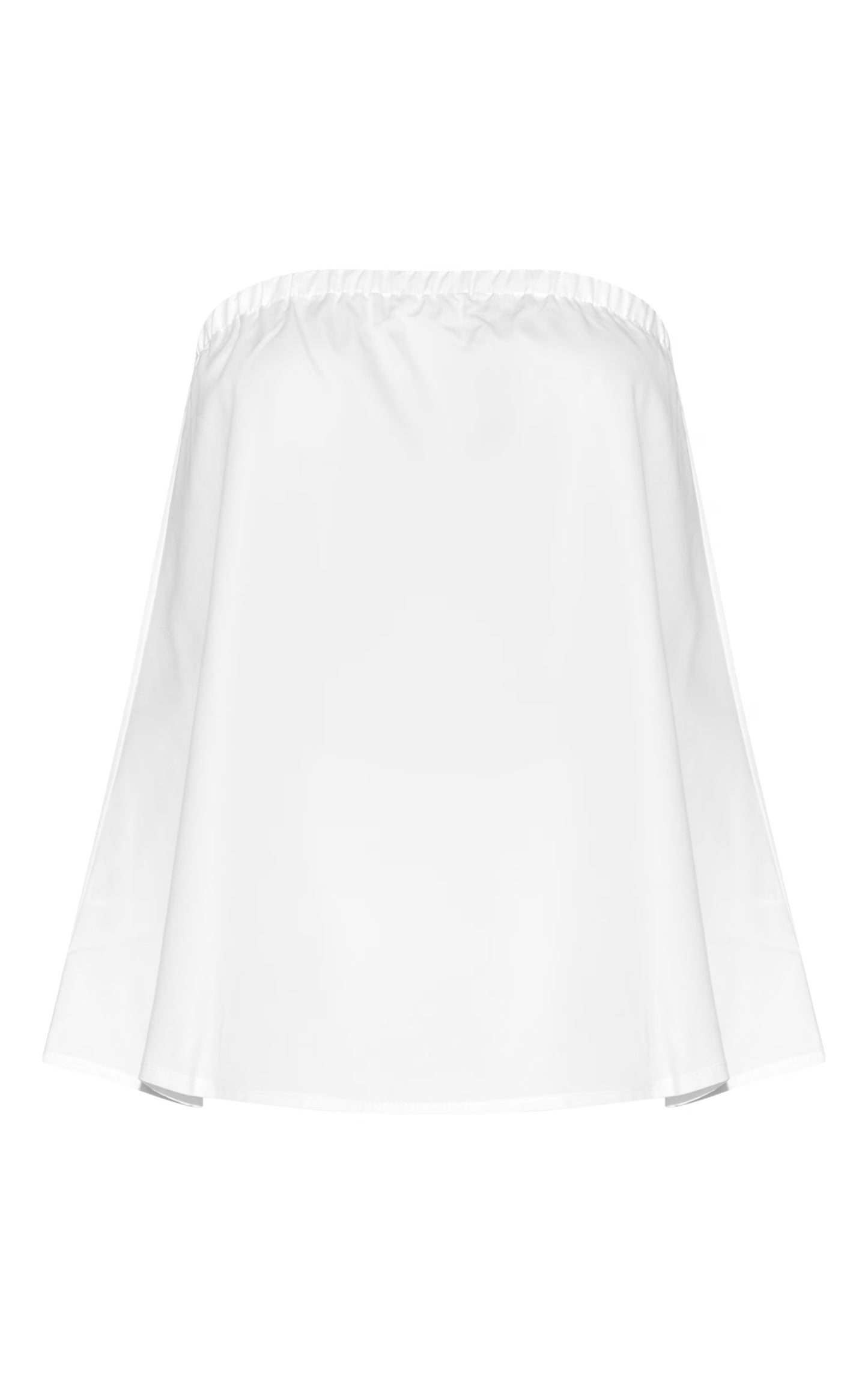 White Woven Longline Bandeau Top