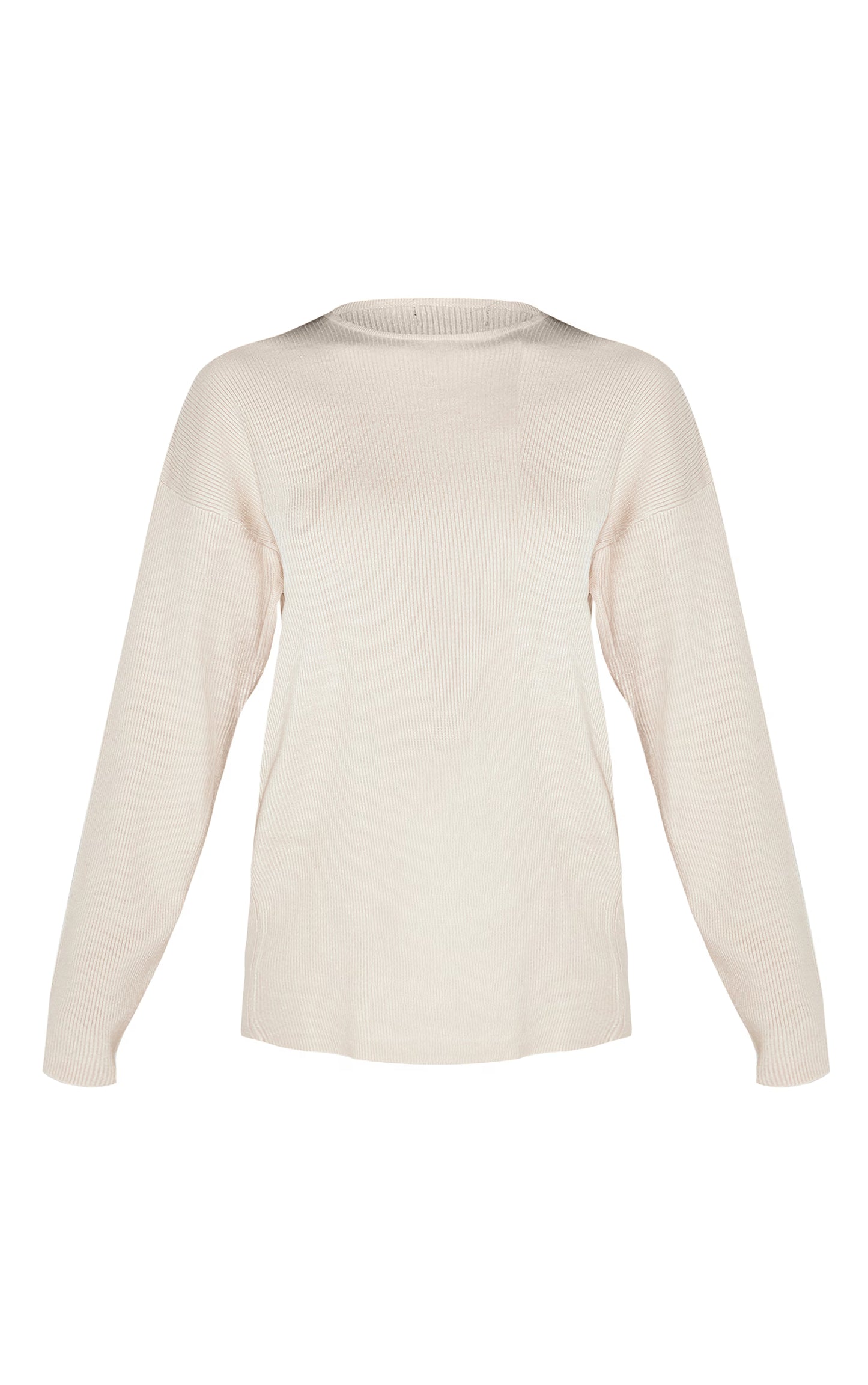 Oatmeal Light Rib Knit Oversized Top