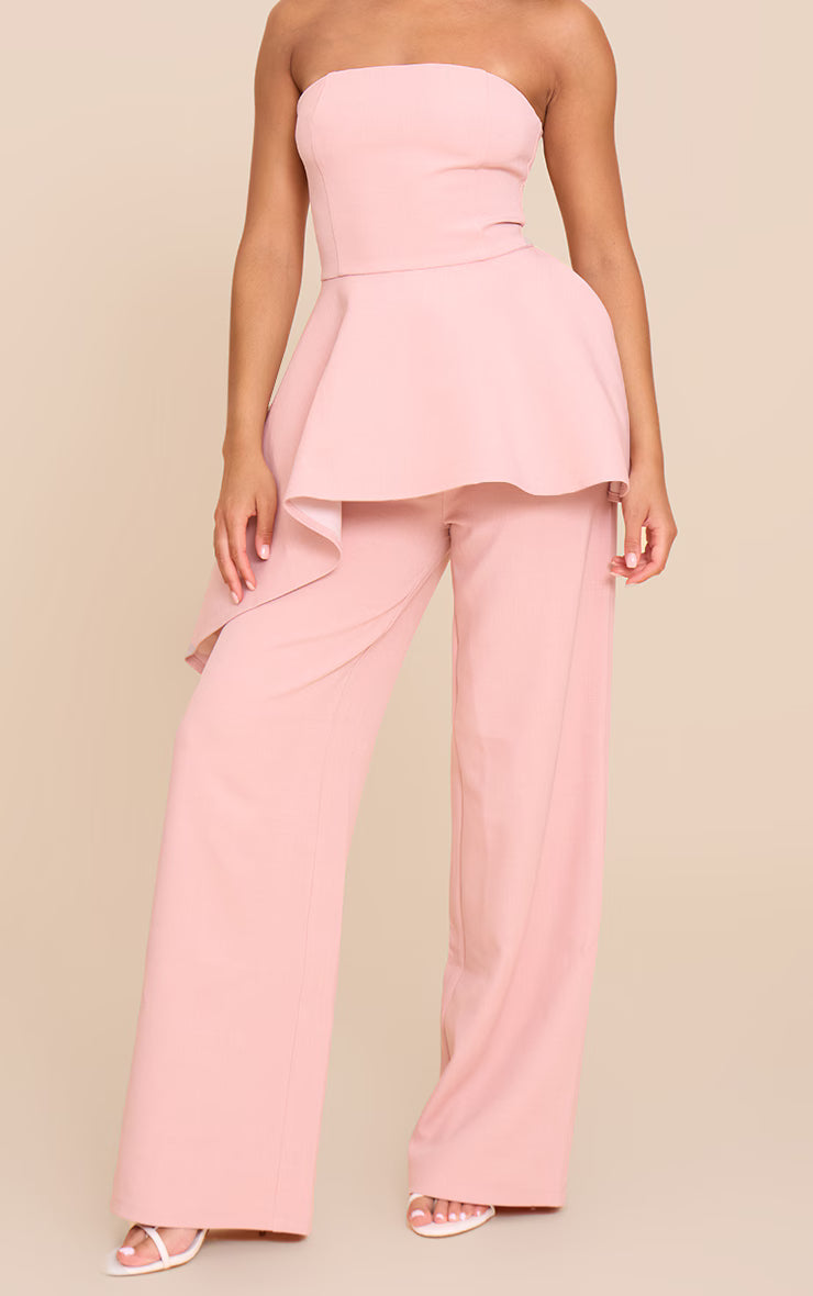 Light Pink Premium Tailored Straight Leg Pant