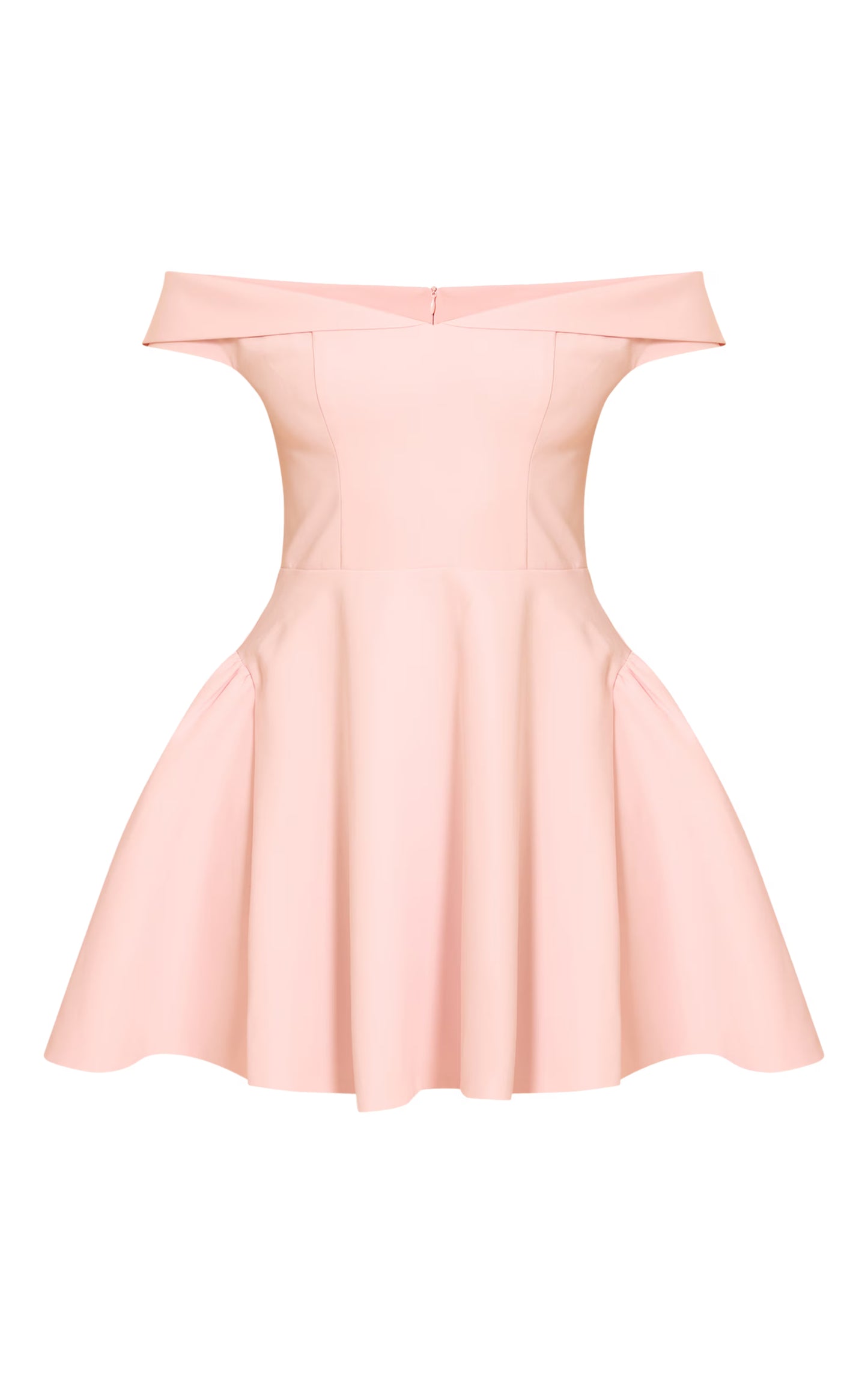 Blush Bardot Fold Over Shift Dress