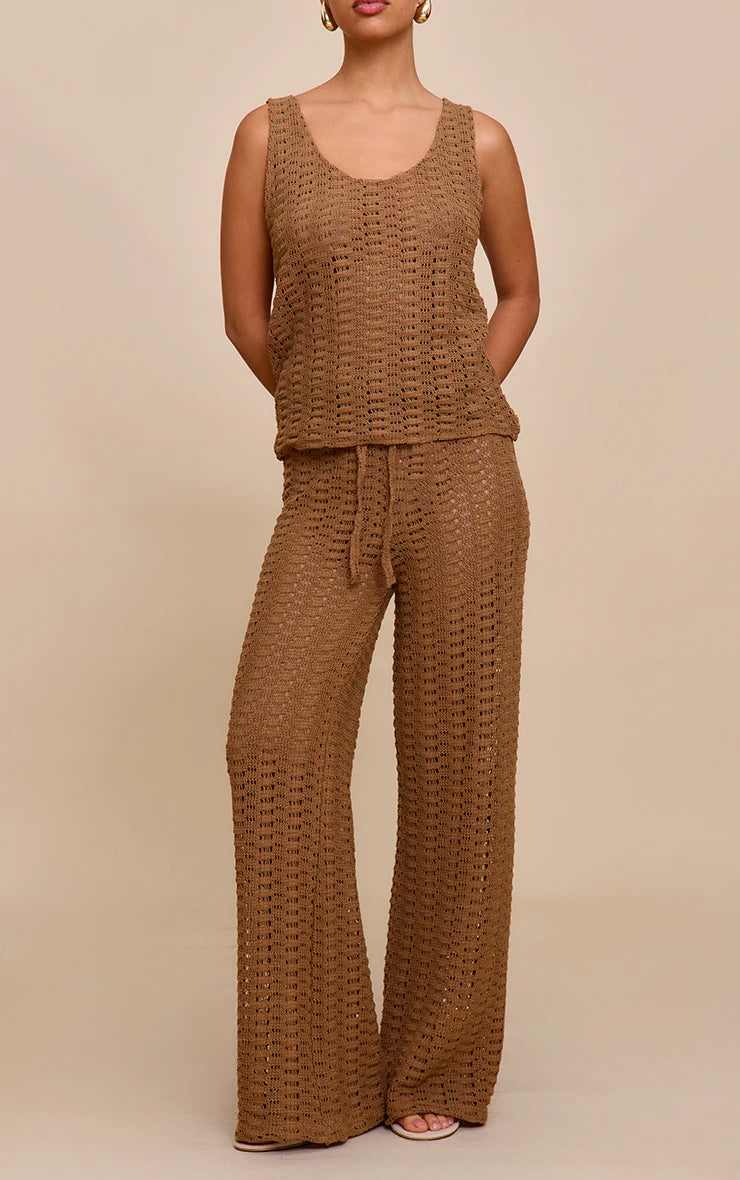 Olive Mid Rise Straight Leg Pant
