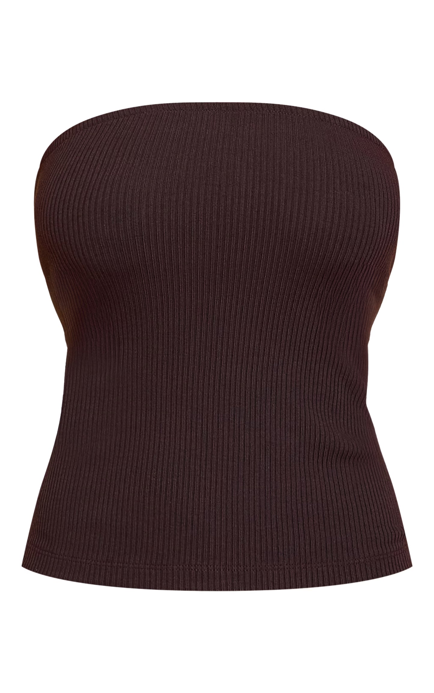 Chocolate Textured Bandeau Top