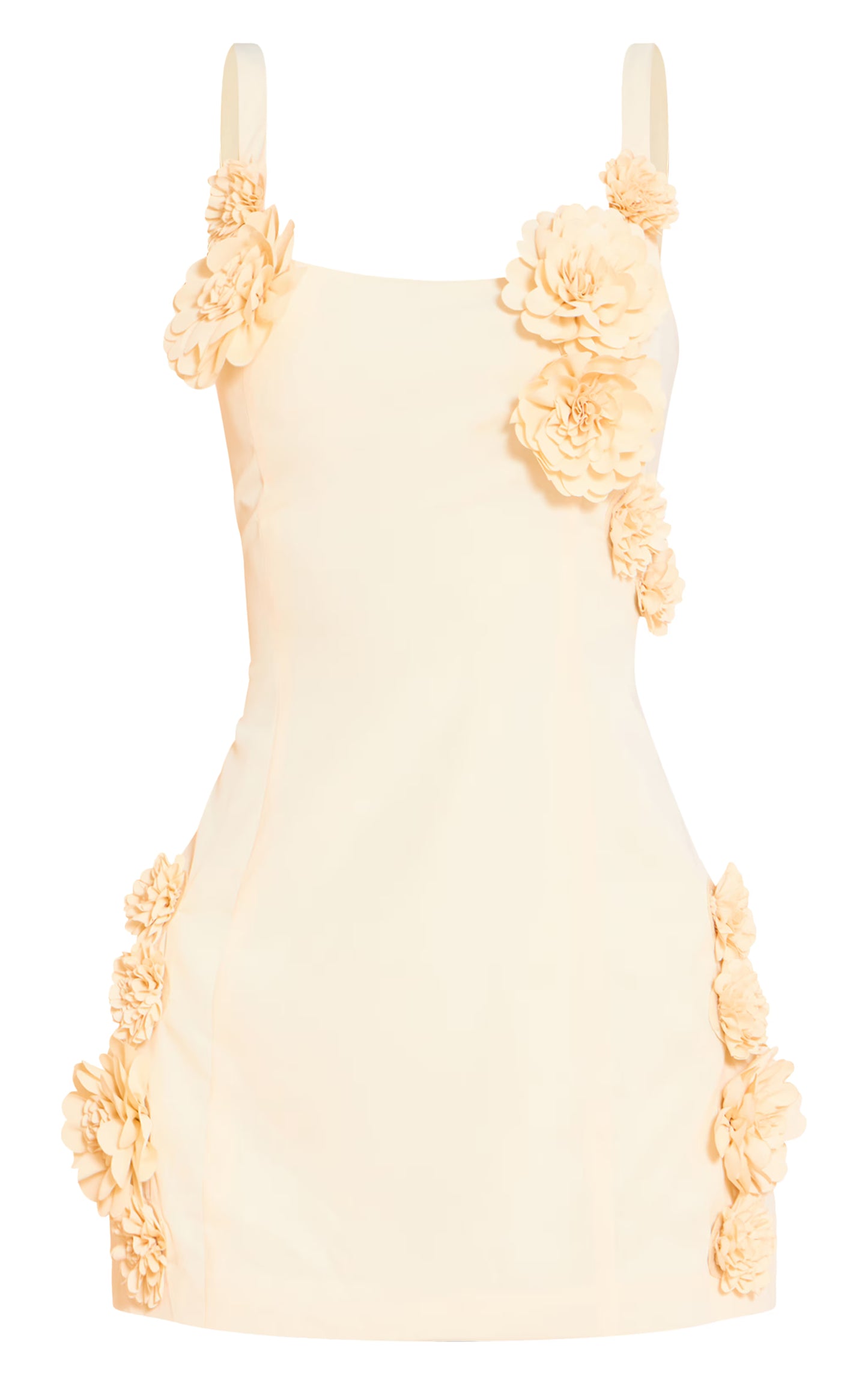 Lemon Floral Detail Shift Dress