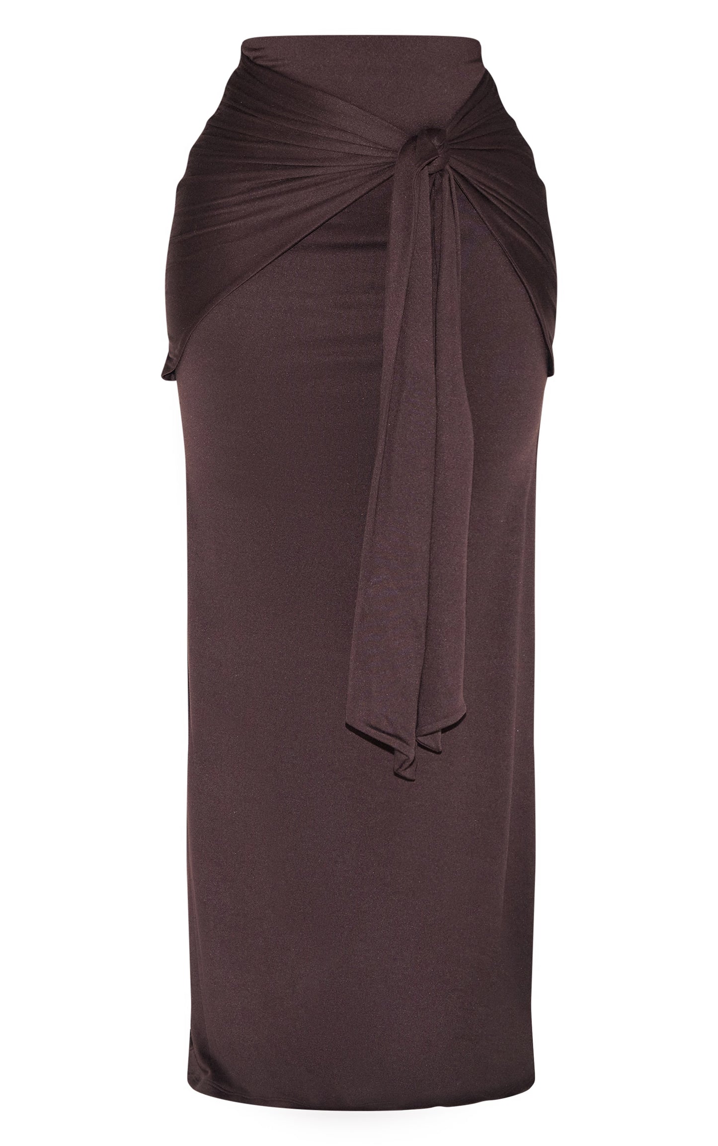 Shape Chocolate Super Soft Wrap Drape Maxi Skirt