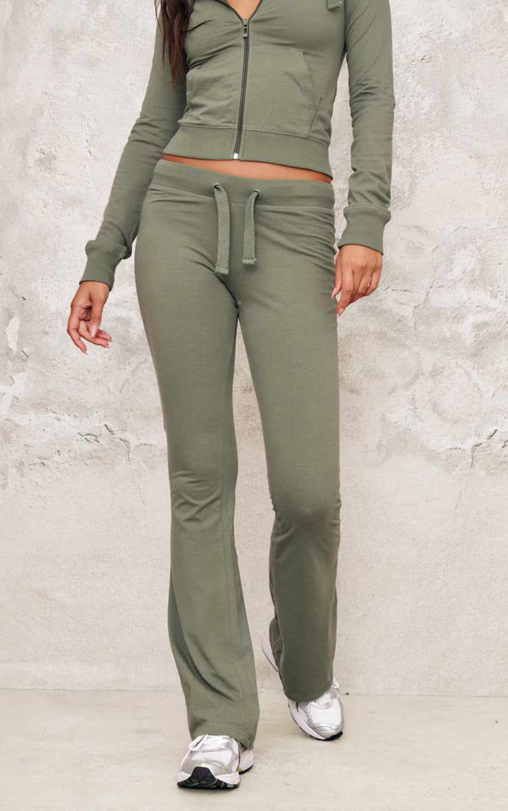 Sea Green Low Rise Skinny Flare Pants