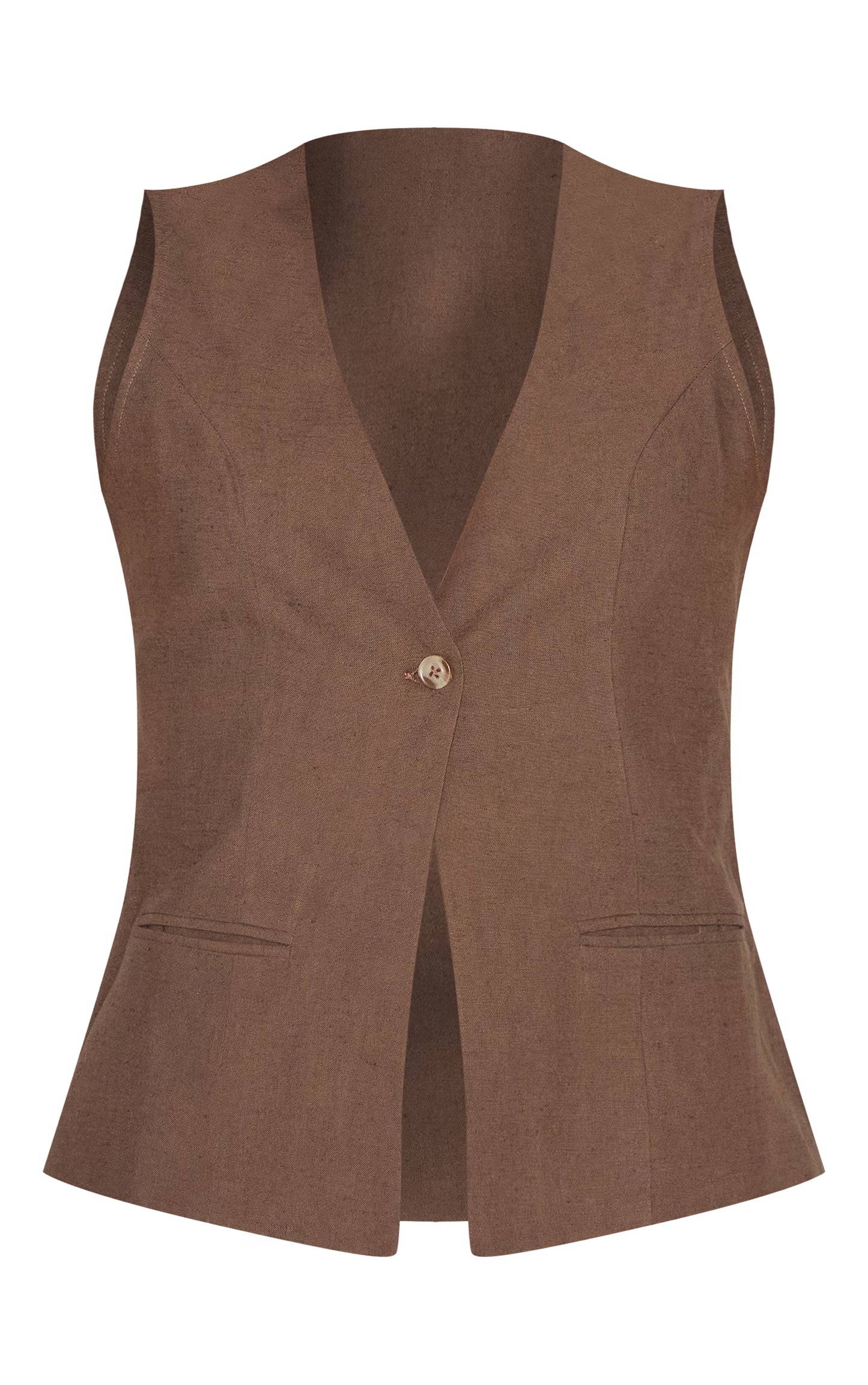 Deep Chocolate Textured Vest