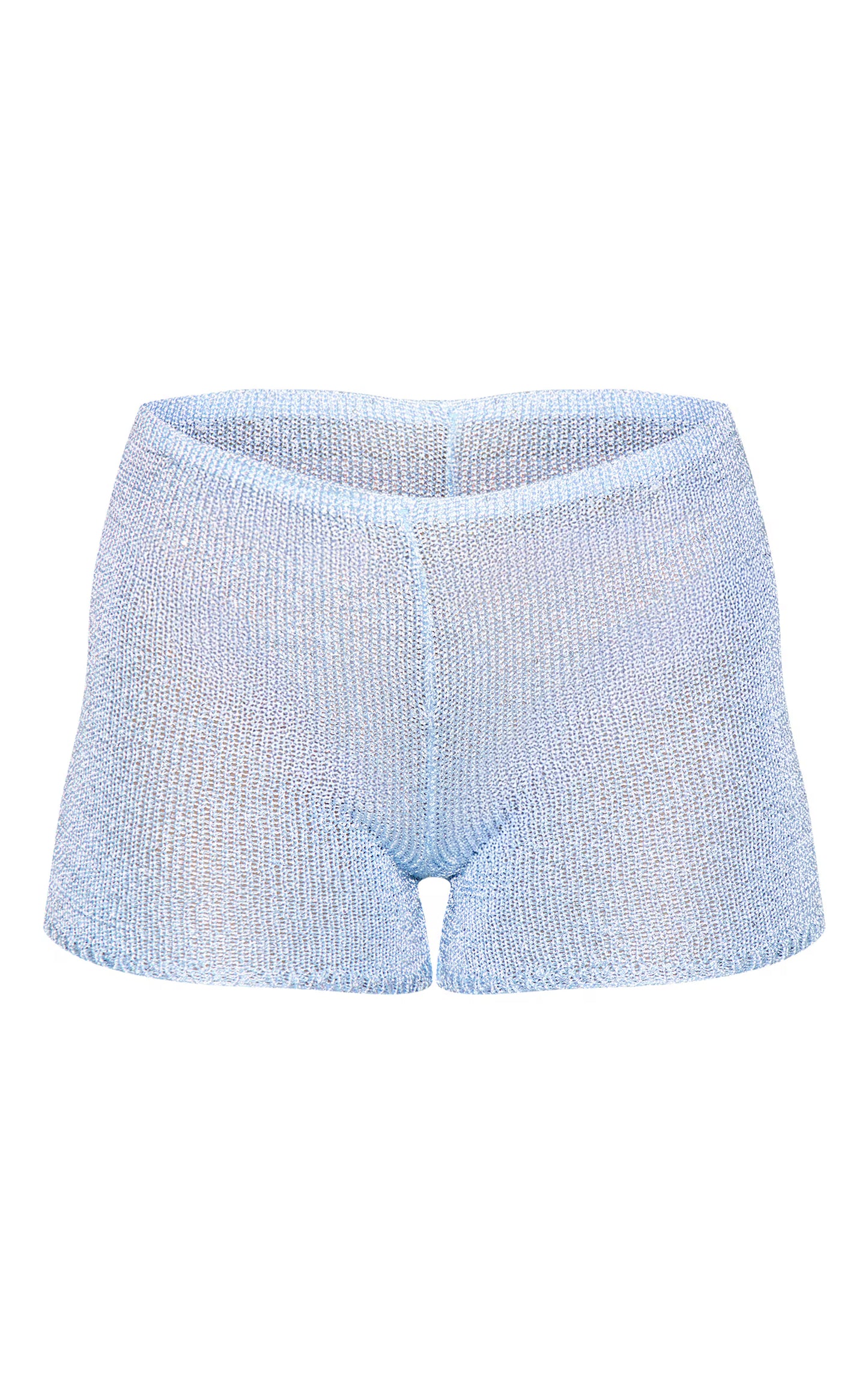 Blue Sequin Knit Short