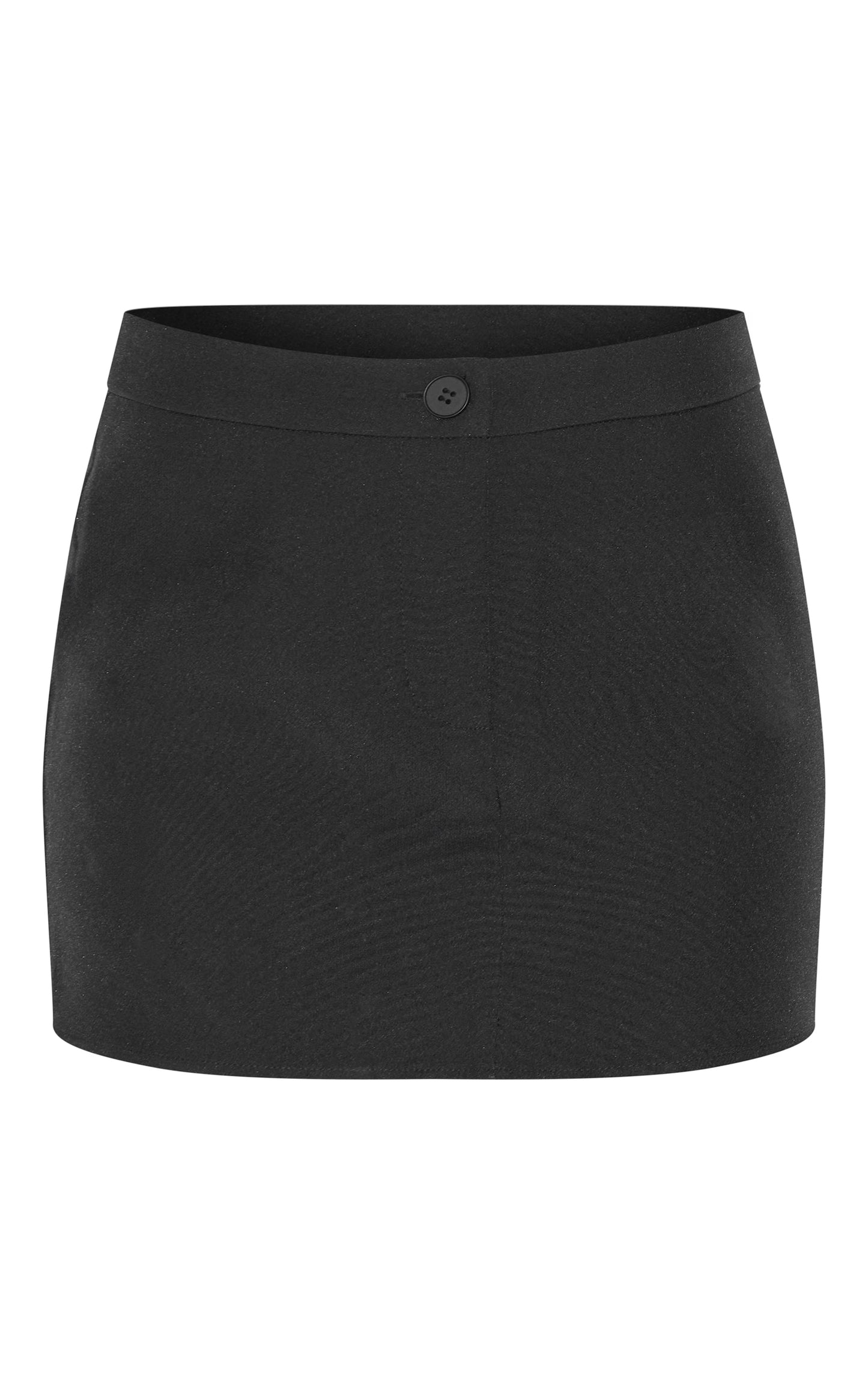 Black Tailored Woven Mid Rise Mini Skirt