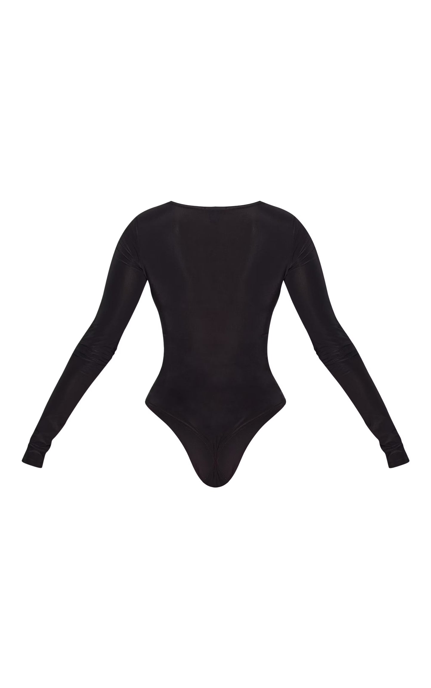 Black Basic Slinky Long Sleeve Bodysuit