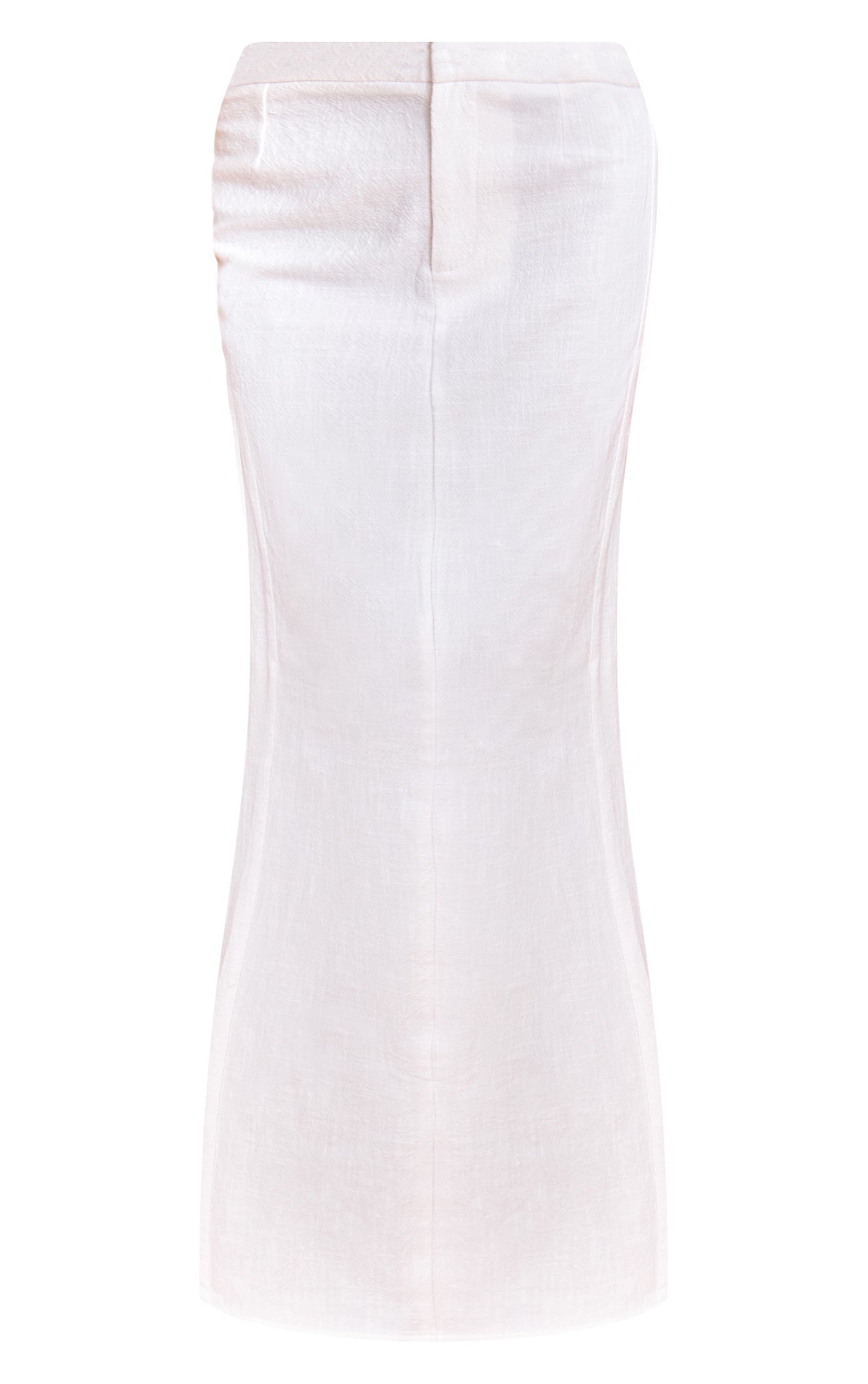 White Premium Linen A Line Maxi Skirt