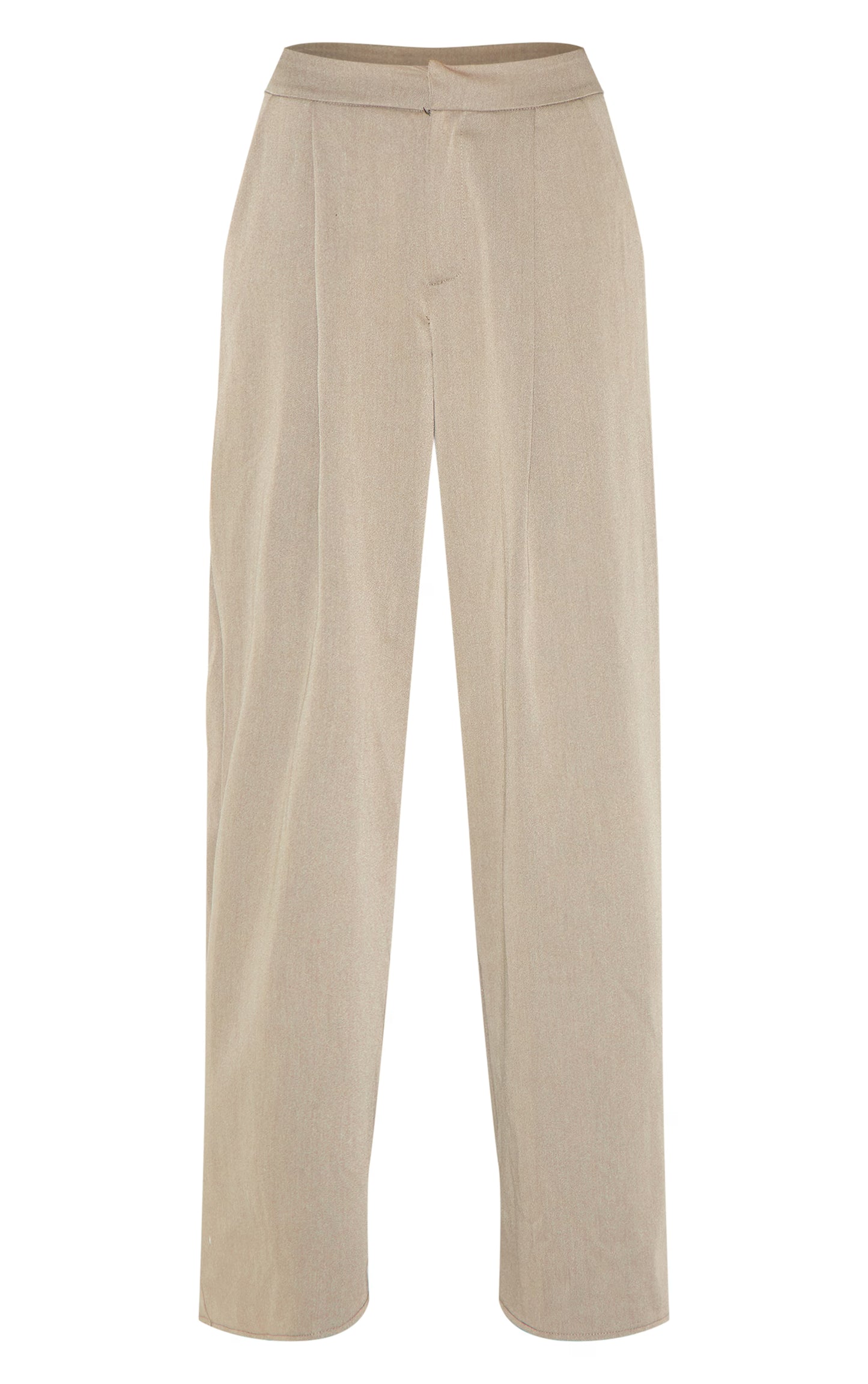 Grey Premium Woven Tailored Wide Leg Pleated Pants
