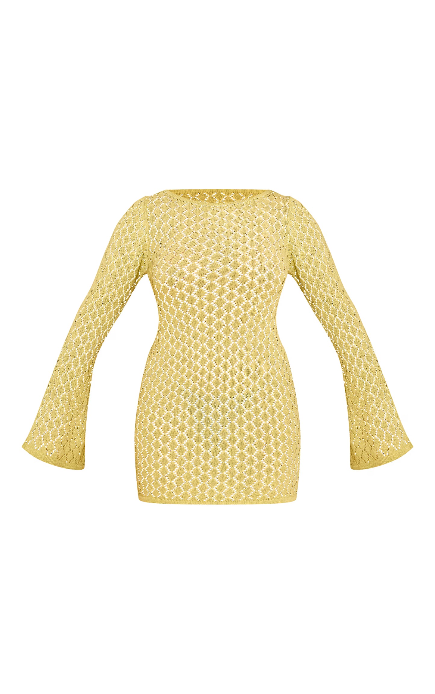 Shape Lime Crochet Mini Dress