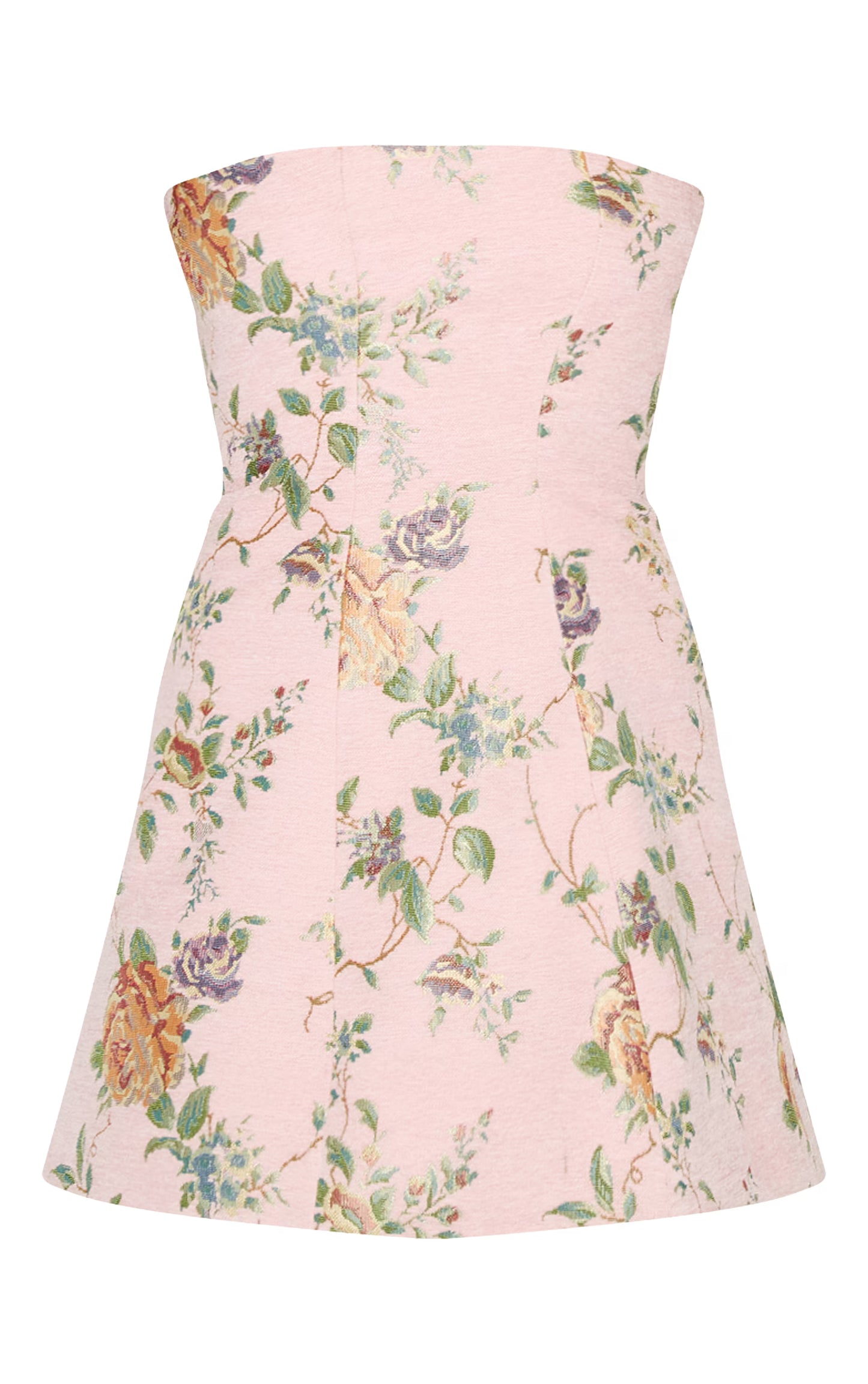 Pink Floral Bandeau A Line Shift Dress