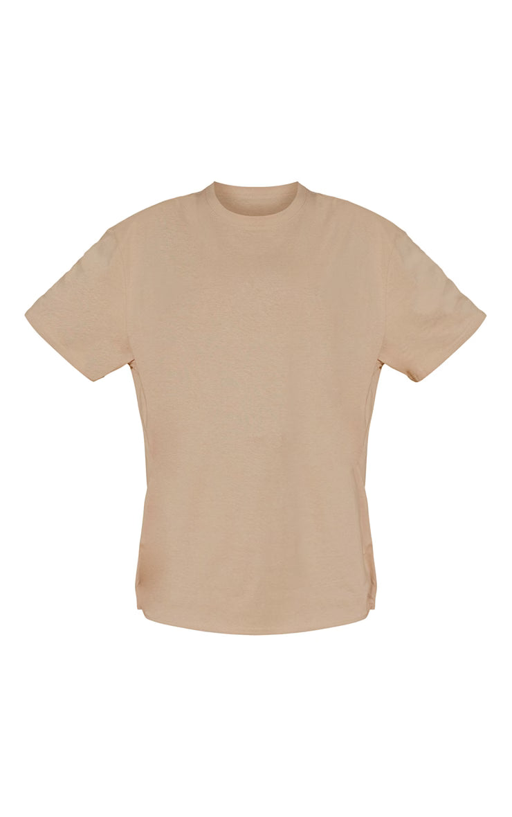 Cotton Sand Oversized T-Shirt