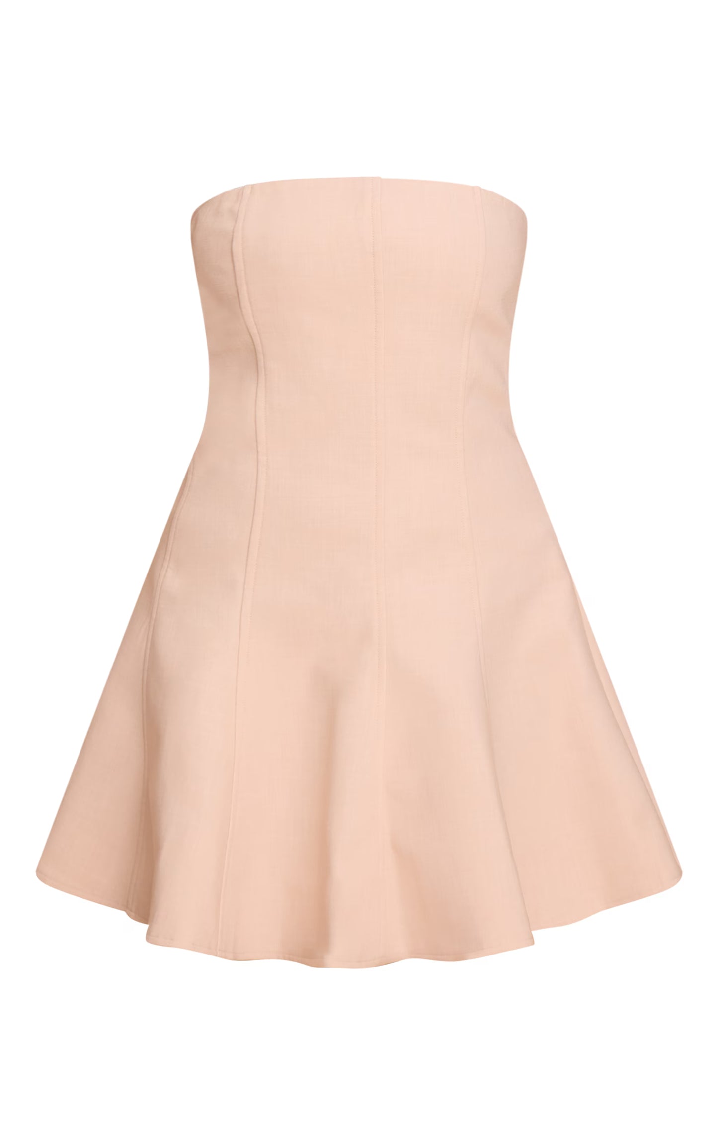 Cream Woven Bandeau Shift Mini Dress