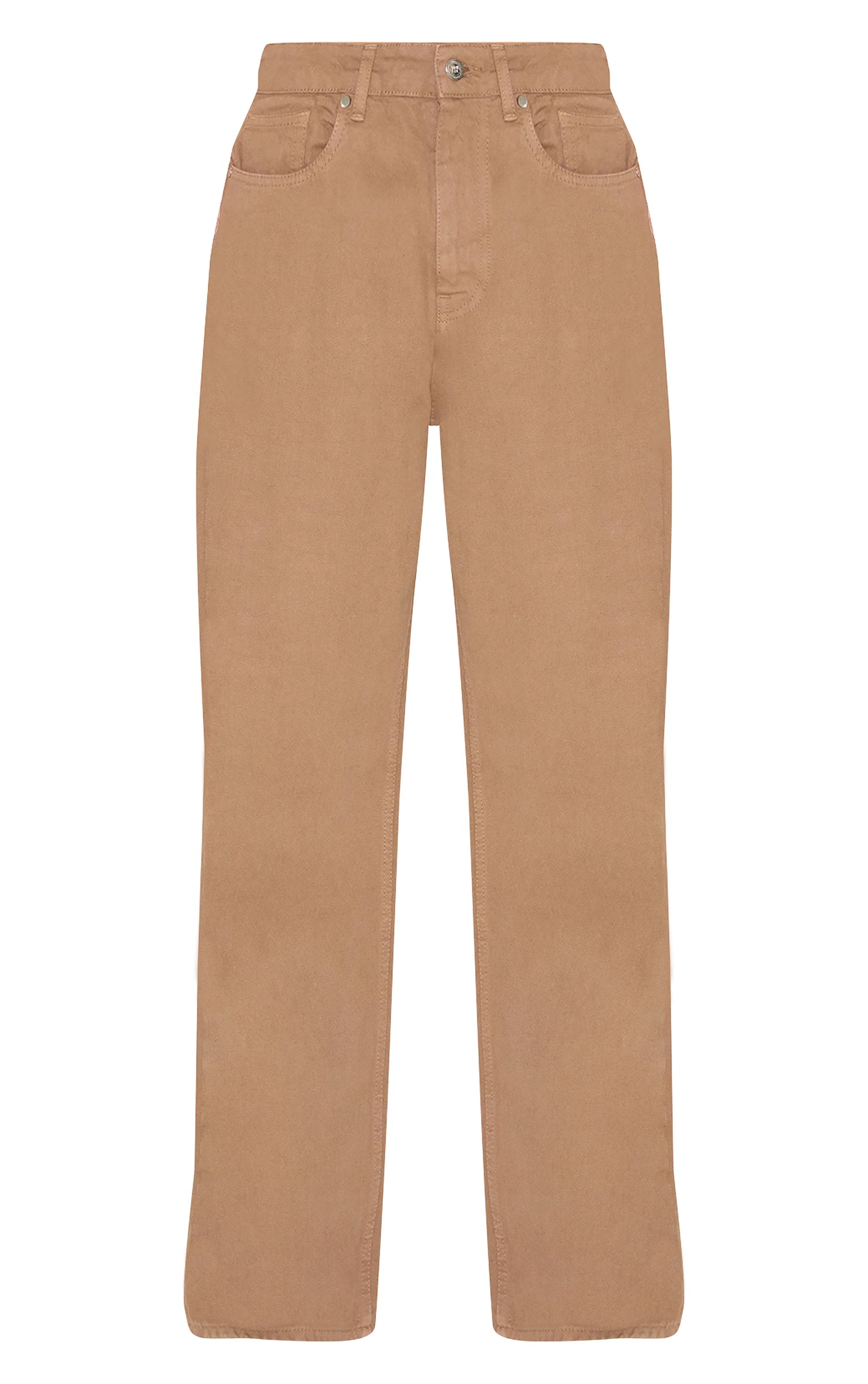 Dark Khaki Mid Rise Wide Leg Jeans