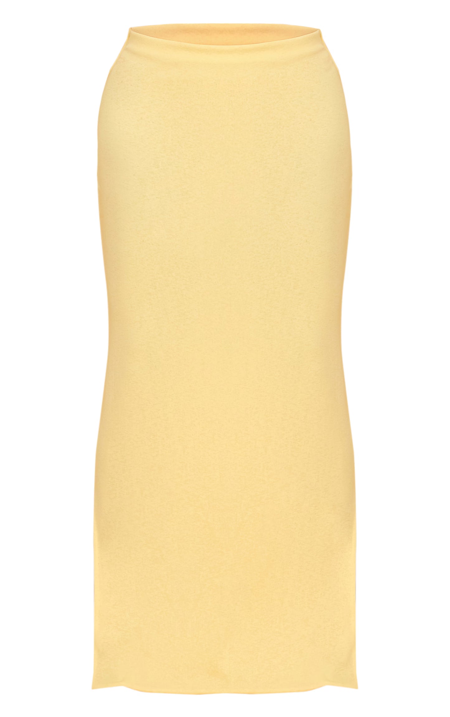 Lemon Burnout Mesh Maxi Skirt