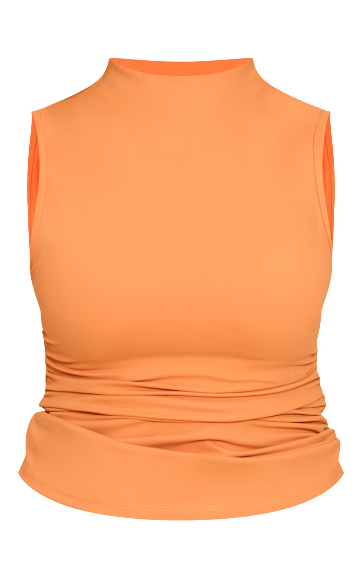 Shape Apricot Built In Bra Sculpt Boat Neck Ruched Side Top