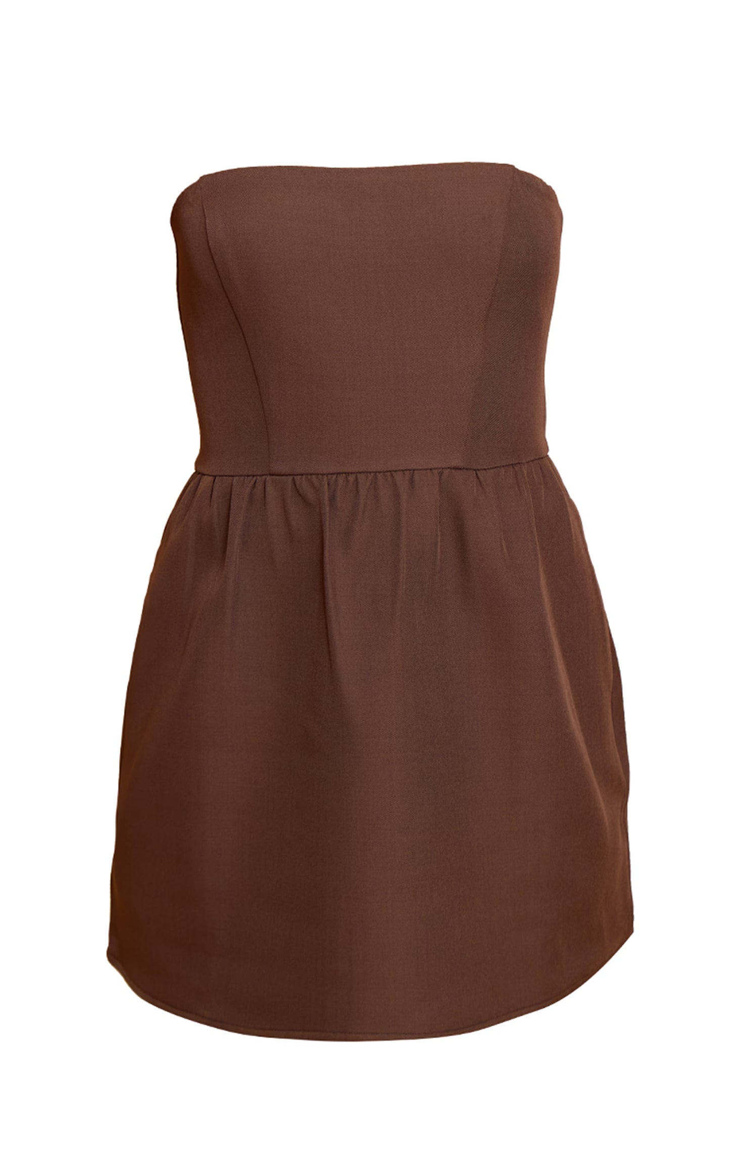 Charcoal Woven Bandeau Pocket Detail Shift Dress
