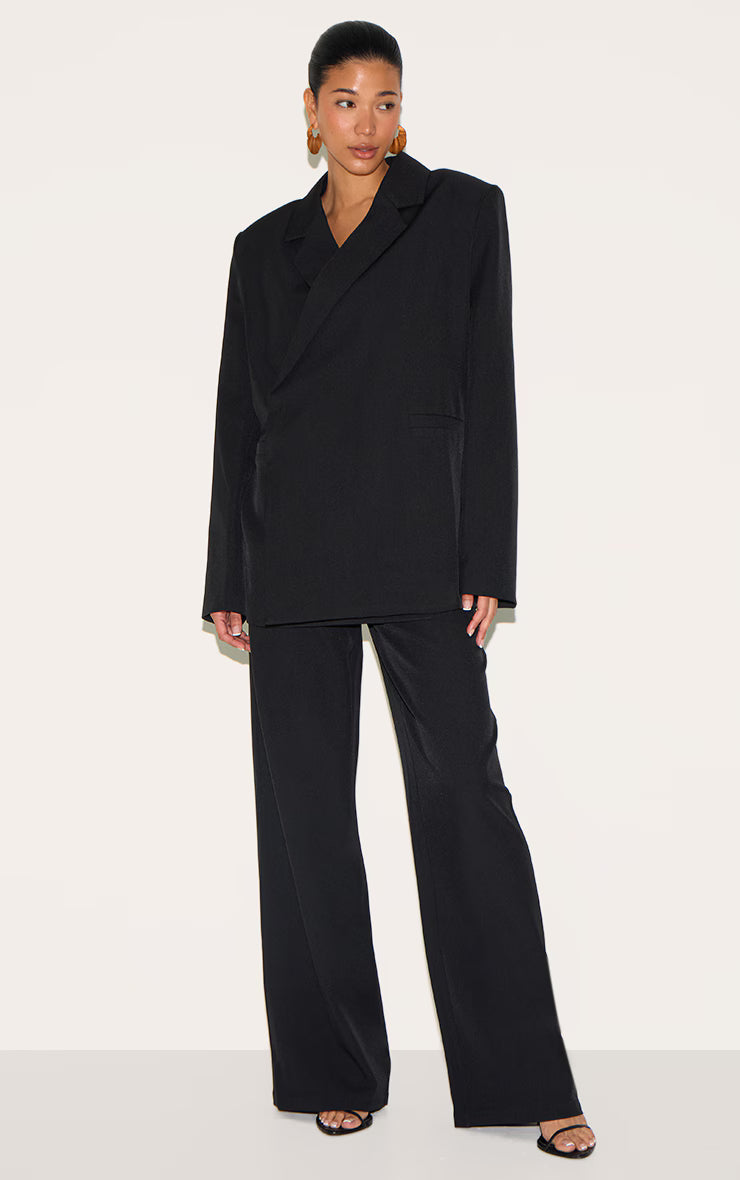 Black Tailored Woven Blazer