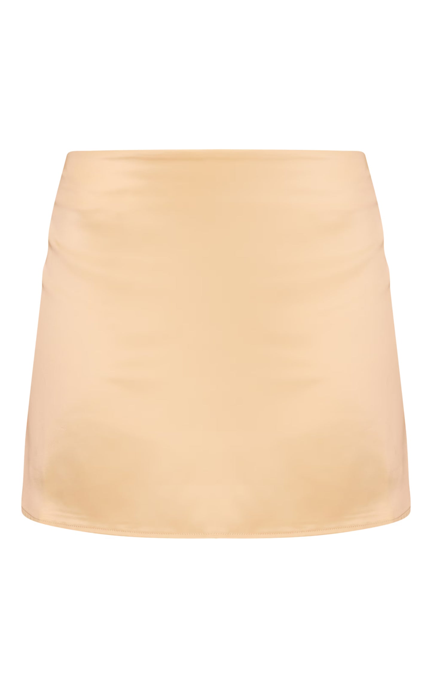 Lemon Satin Mid Rise Floaty A Line Mini Skirt