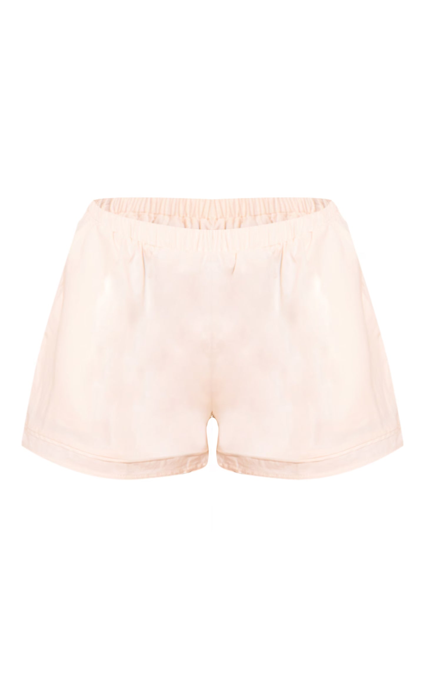 Cream Cotton Woven Pleate Detail Floaty Shorts