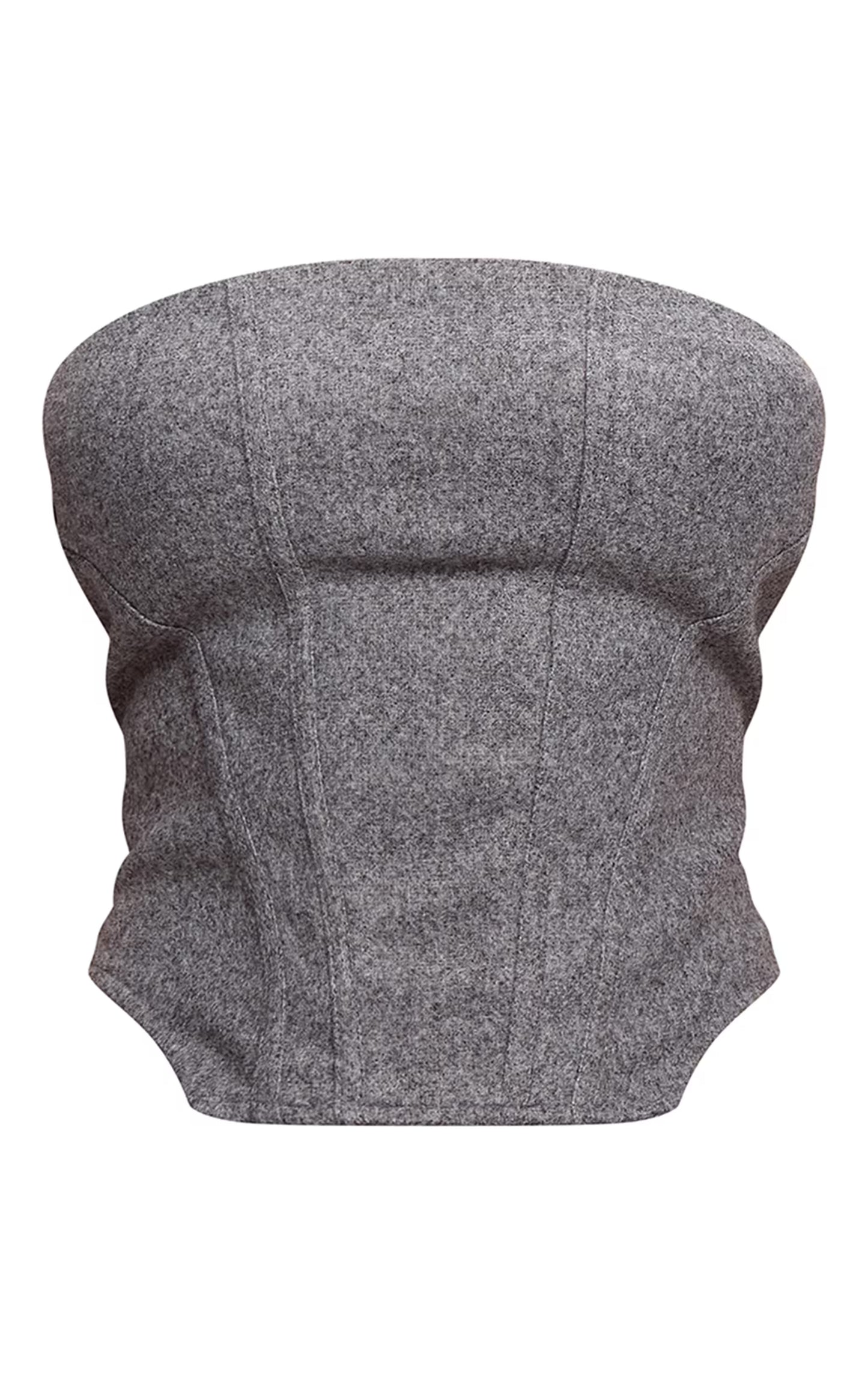 Grey Wool Look Corset