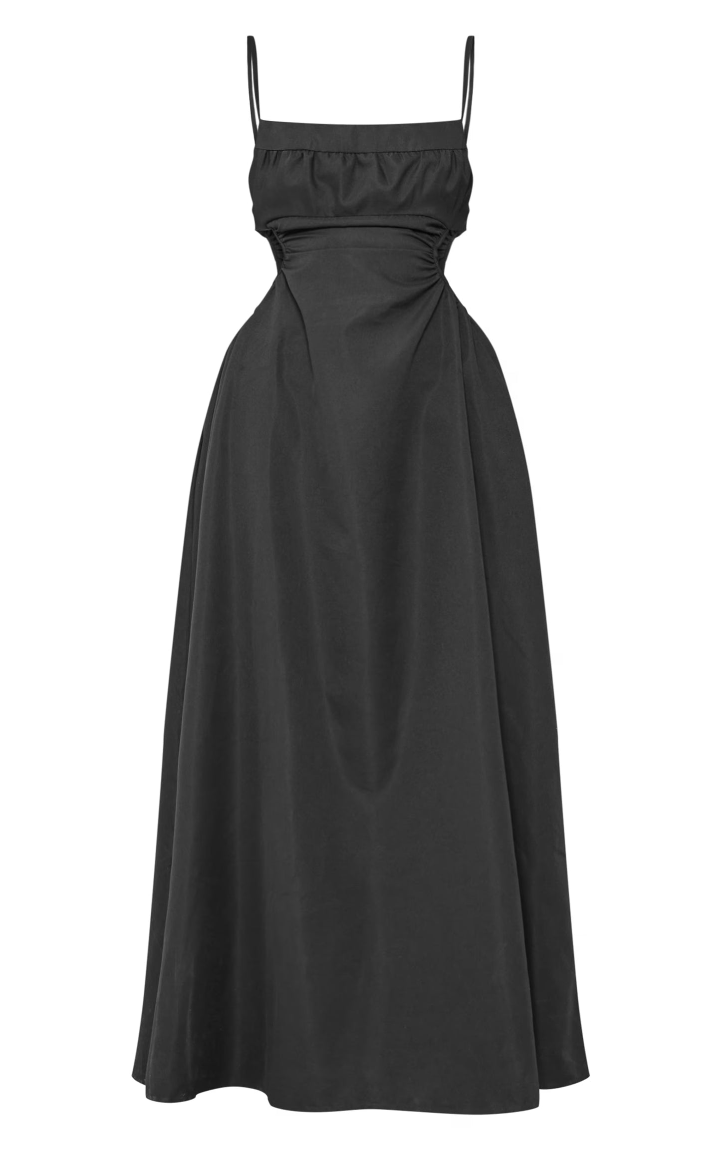 Black Cut Out Back Maxi Dress