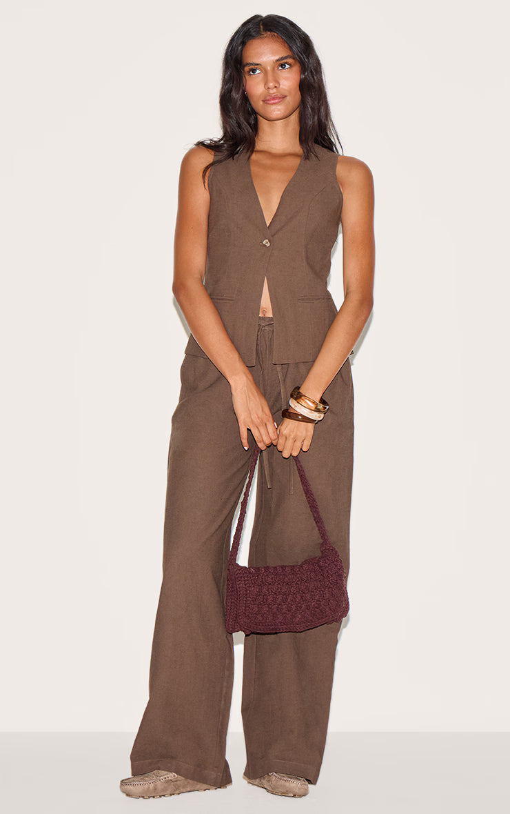 Deep Chocolate Textured Vest
