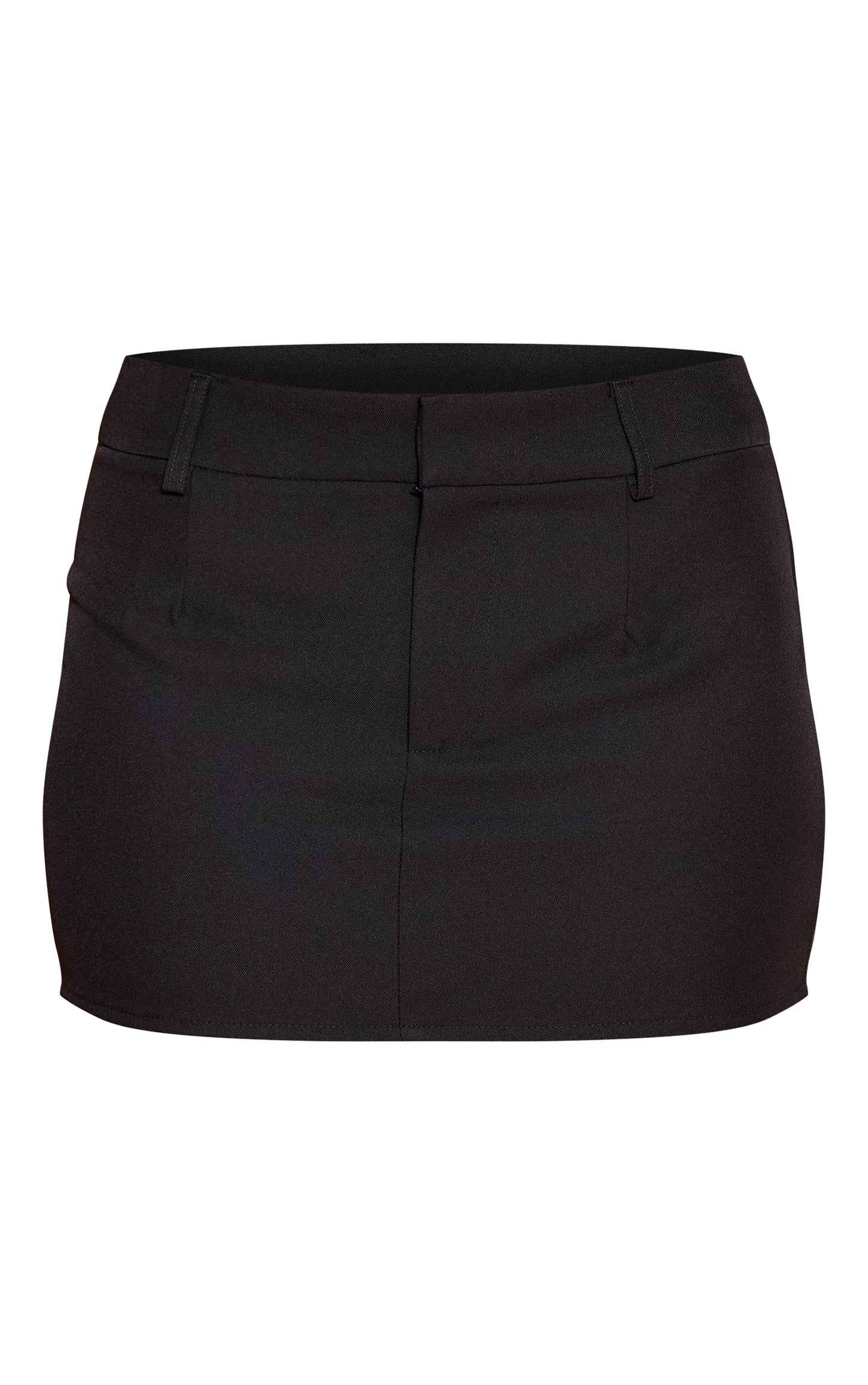 Black Tailored Trim Detail Mini Skirt