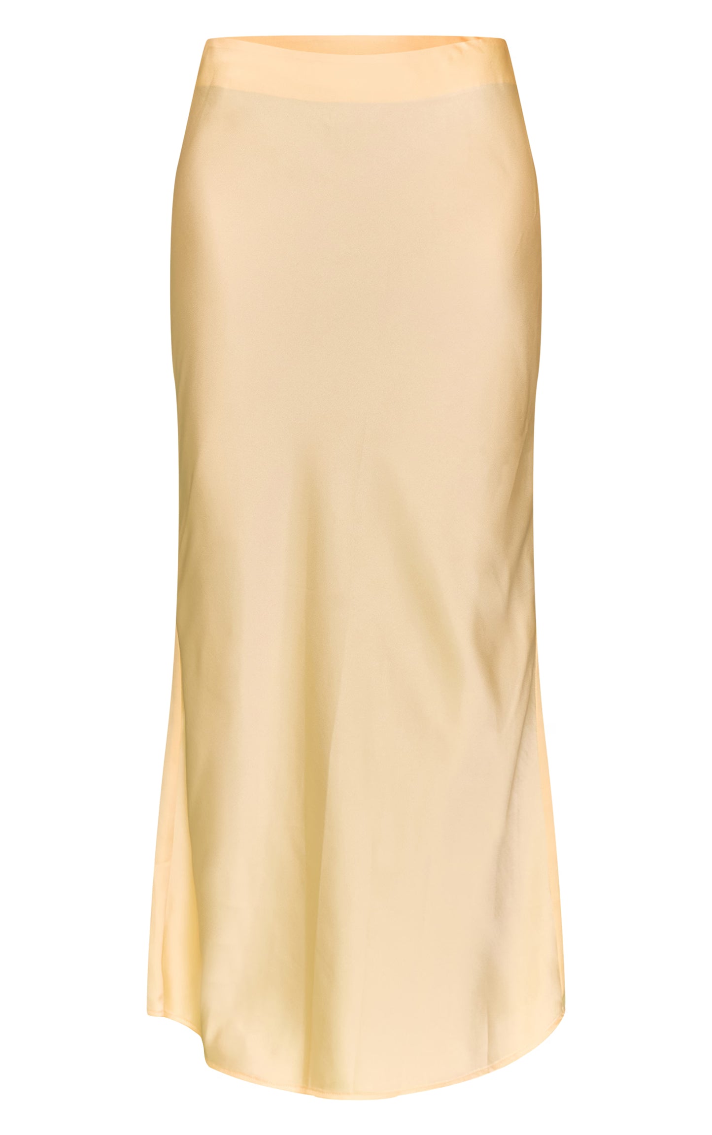 Butter Yellow Satin Maxi Skirt