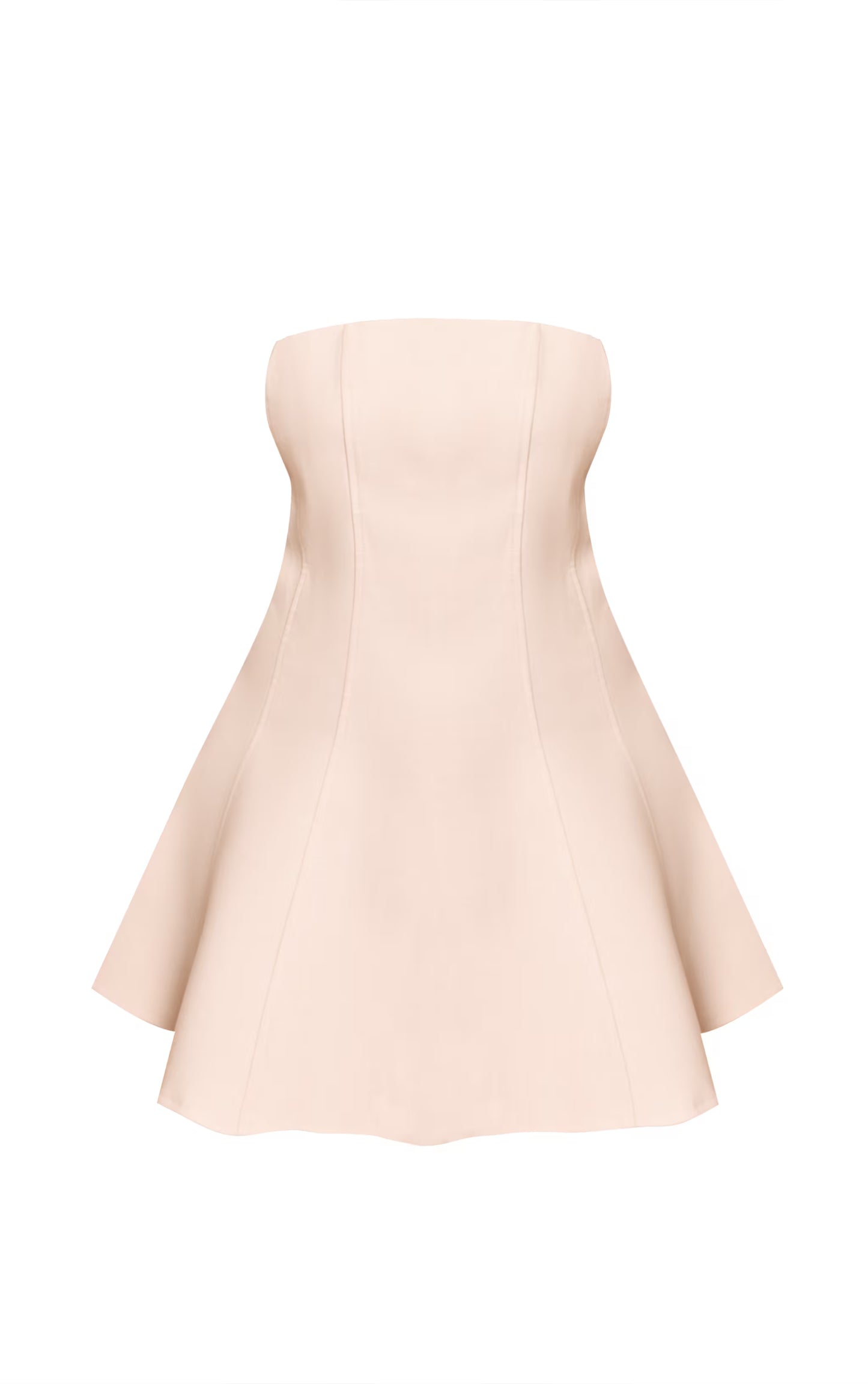 Plus Cream Woven Bandeau Shift Mini Dress