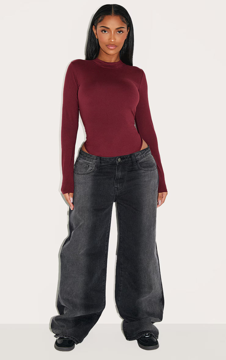 Shape Burgundy Sculpted Long Sleeve Bodysuit