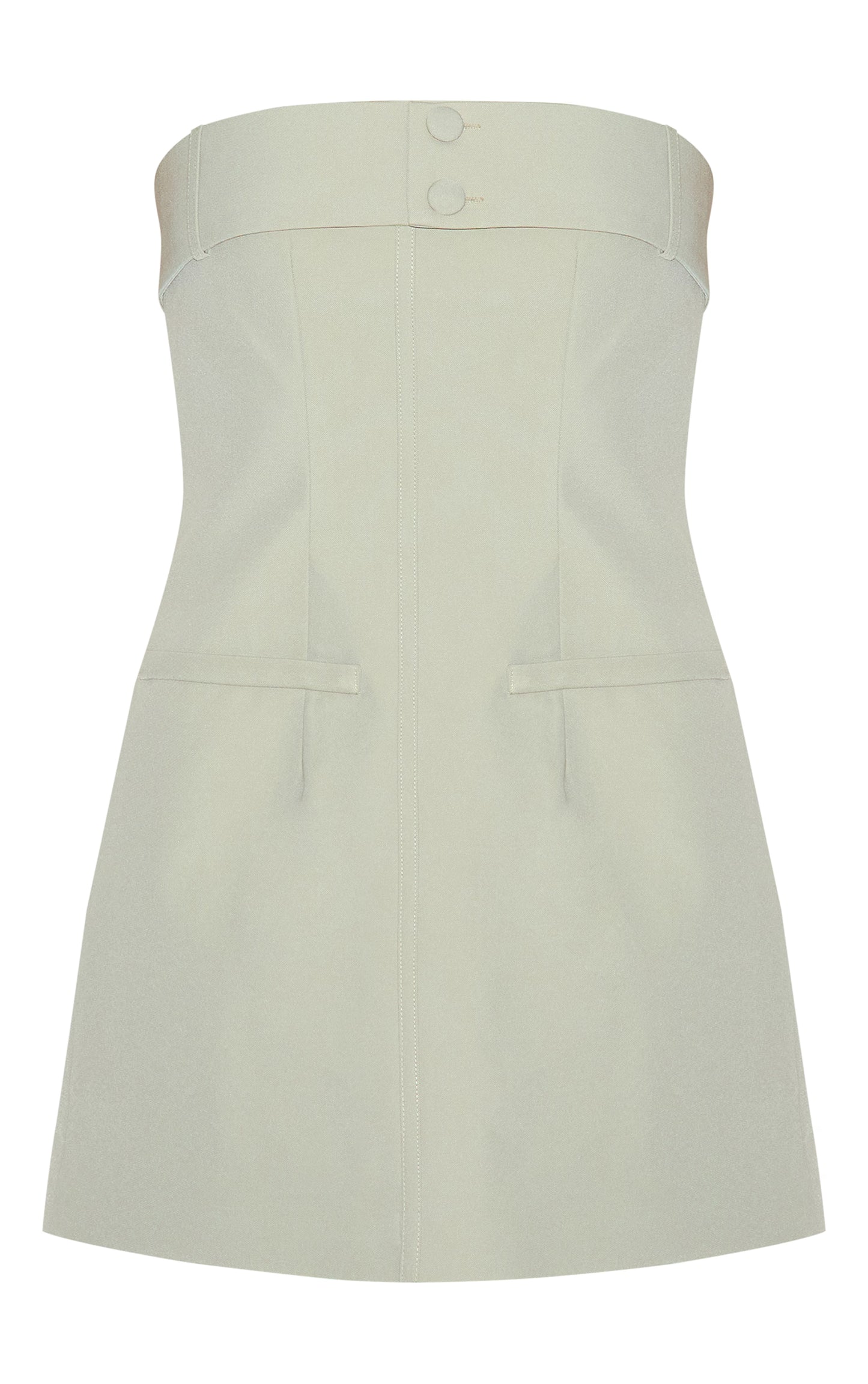 Sage Woven Belt Detail Shift Dress