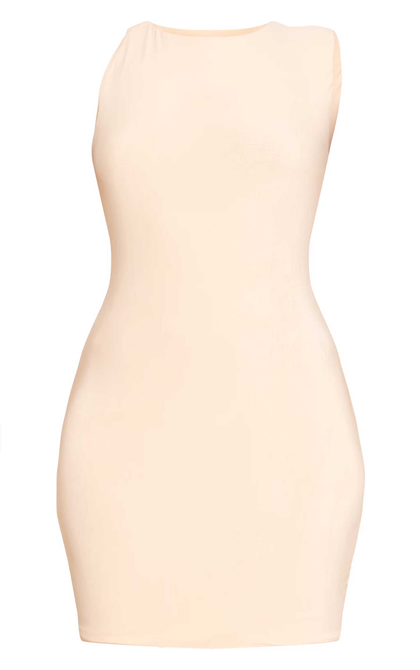 Buttercream Slinky Cut Out Back Mini Dress