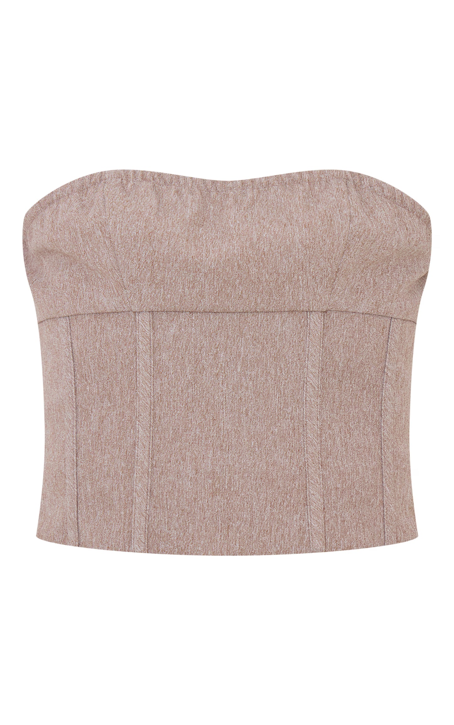 Light Taupe Tailored Seam Detail Corset