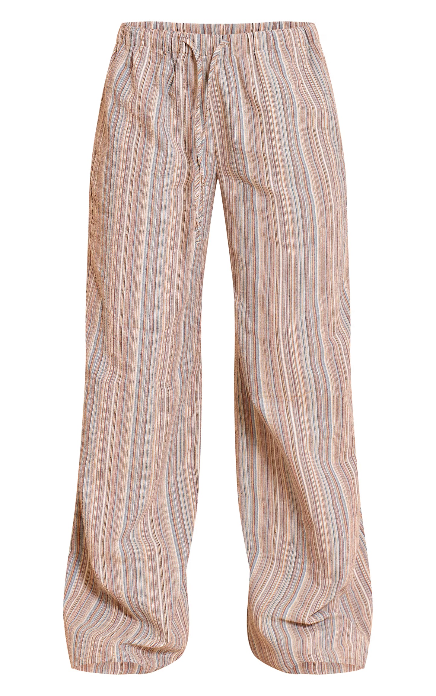 Multi Textured Stripe Straight Leg Pant