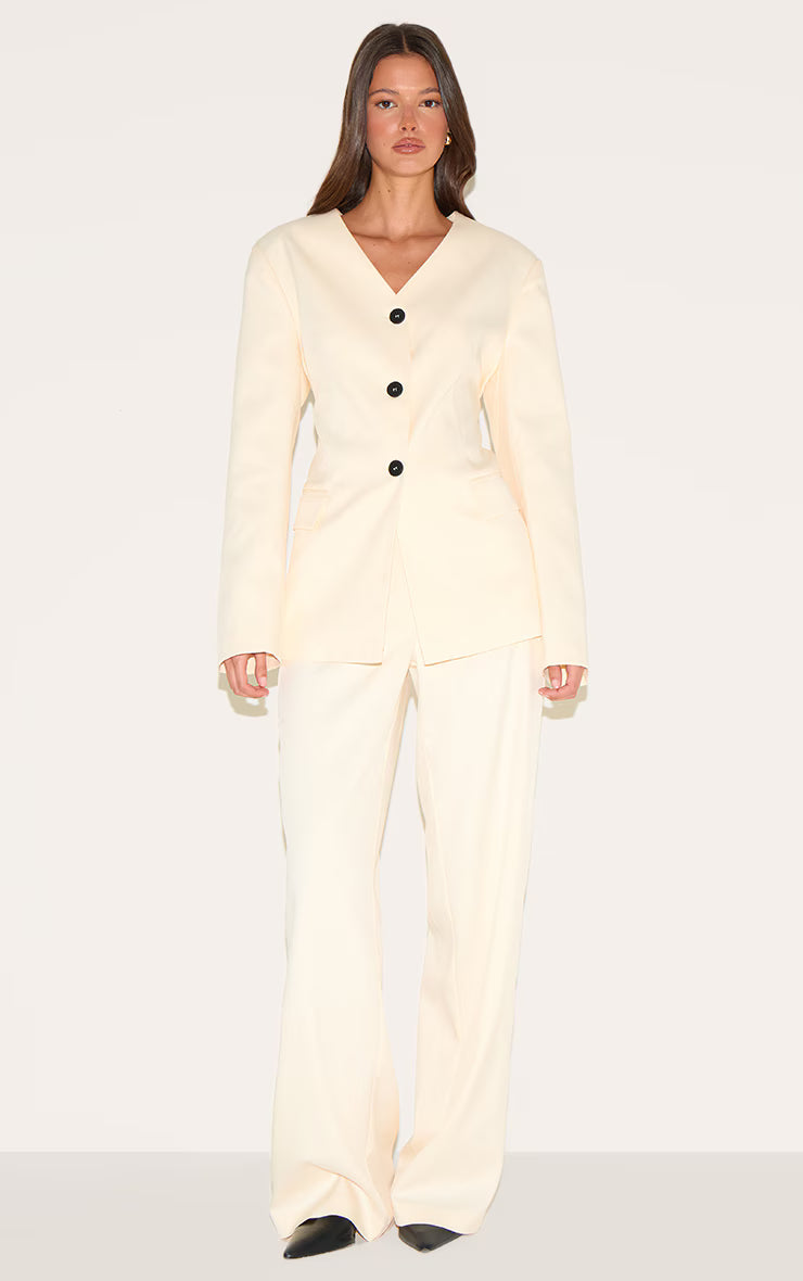 Sand Premium Tailored Straight Leg Pants