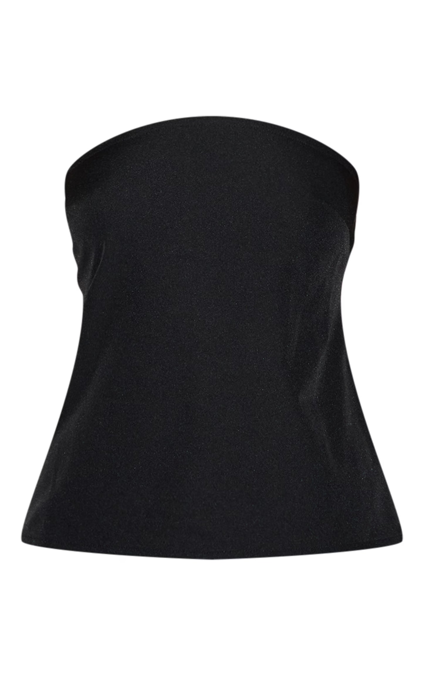 Black Boxy Woven Bandeau